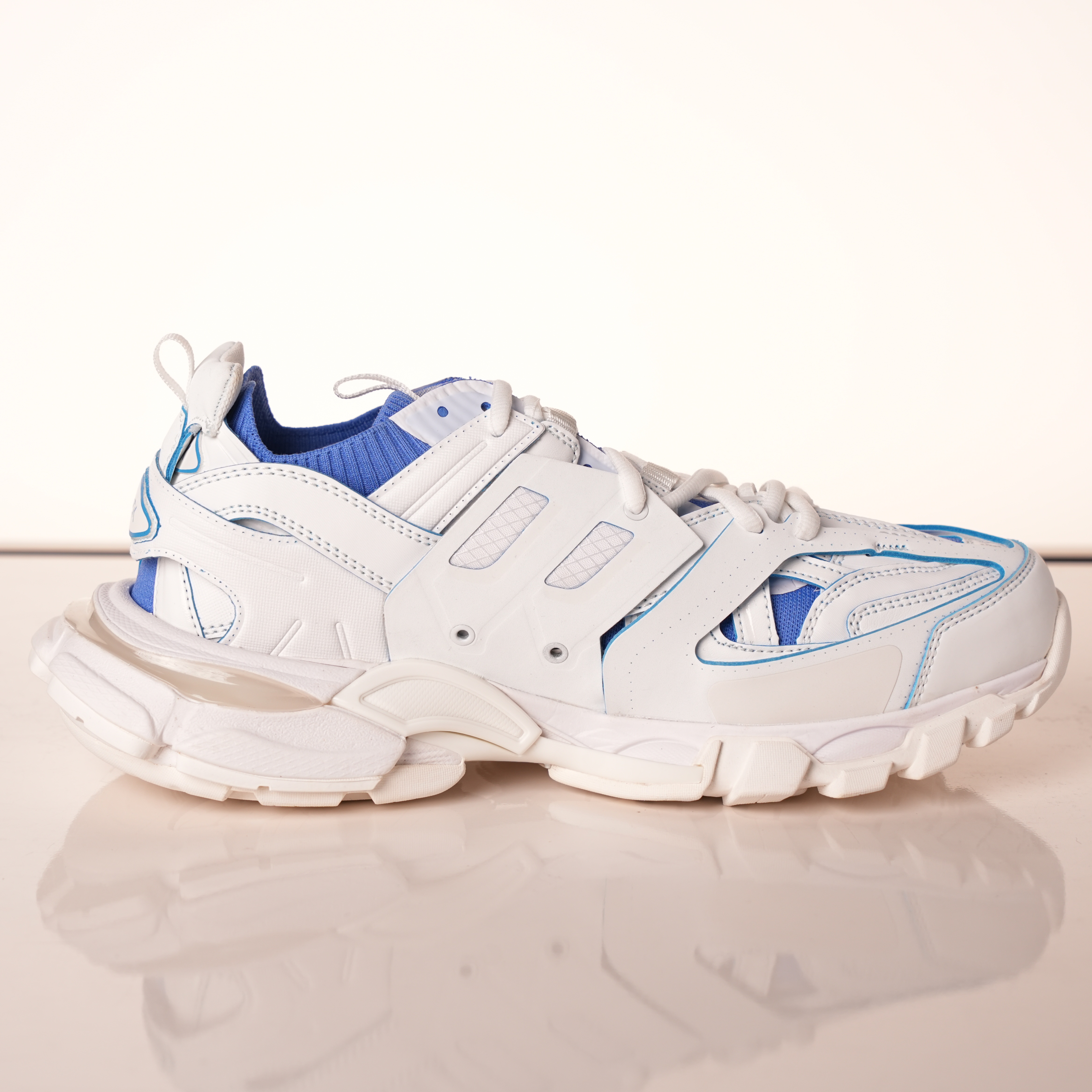 Balenciaga Track Sock White Blue