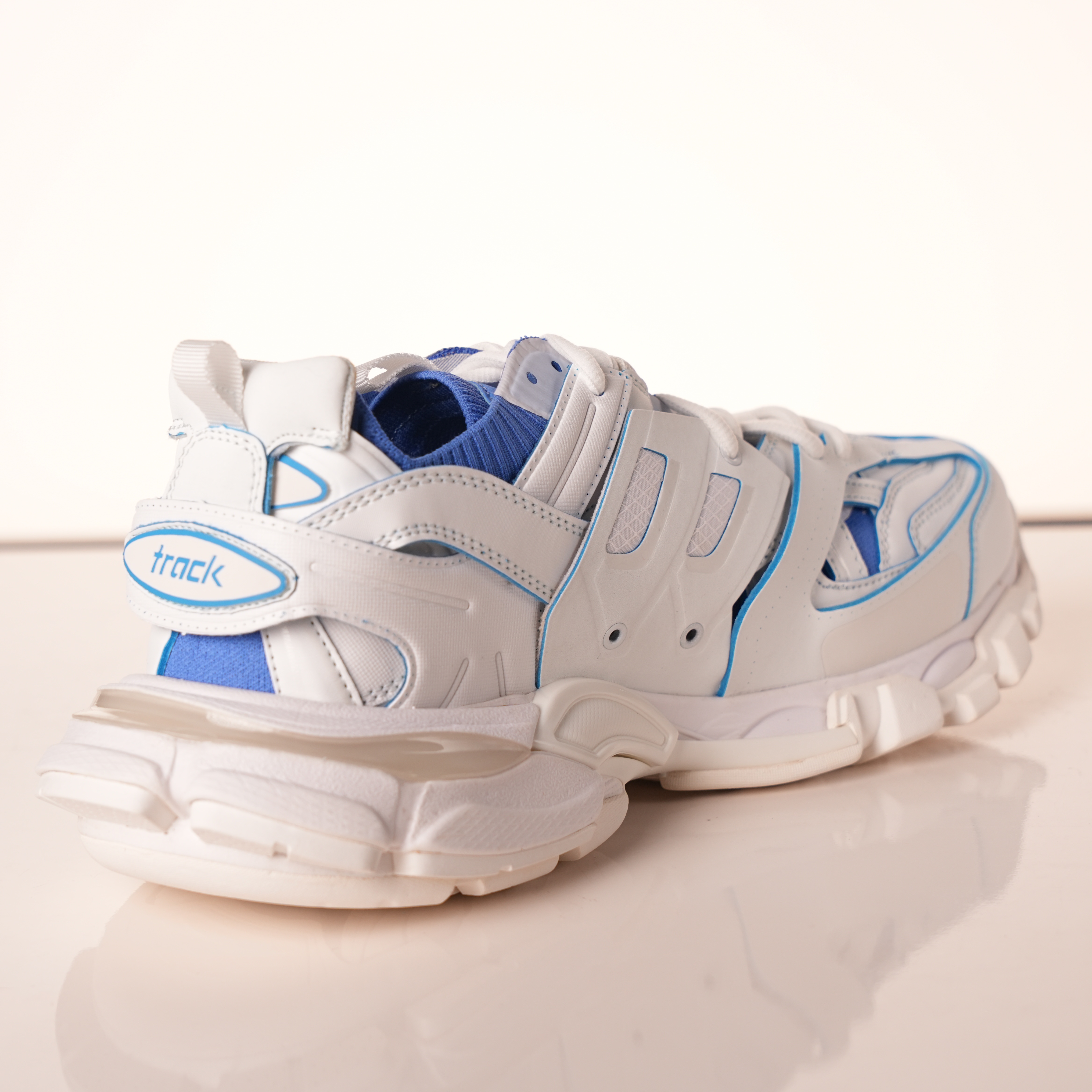 Balenciaga Track Sock White Blue