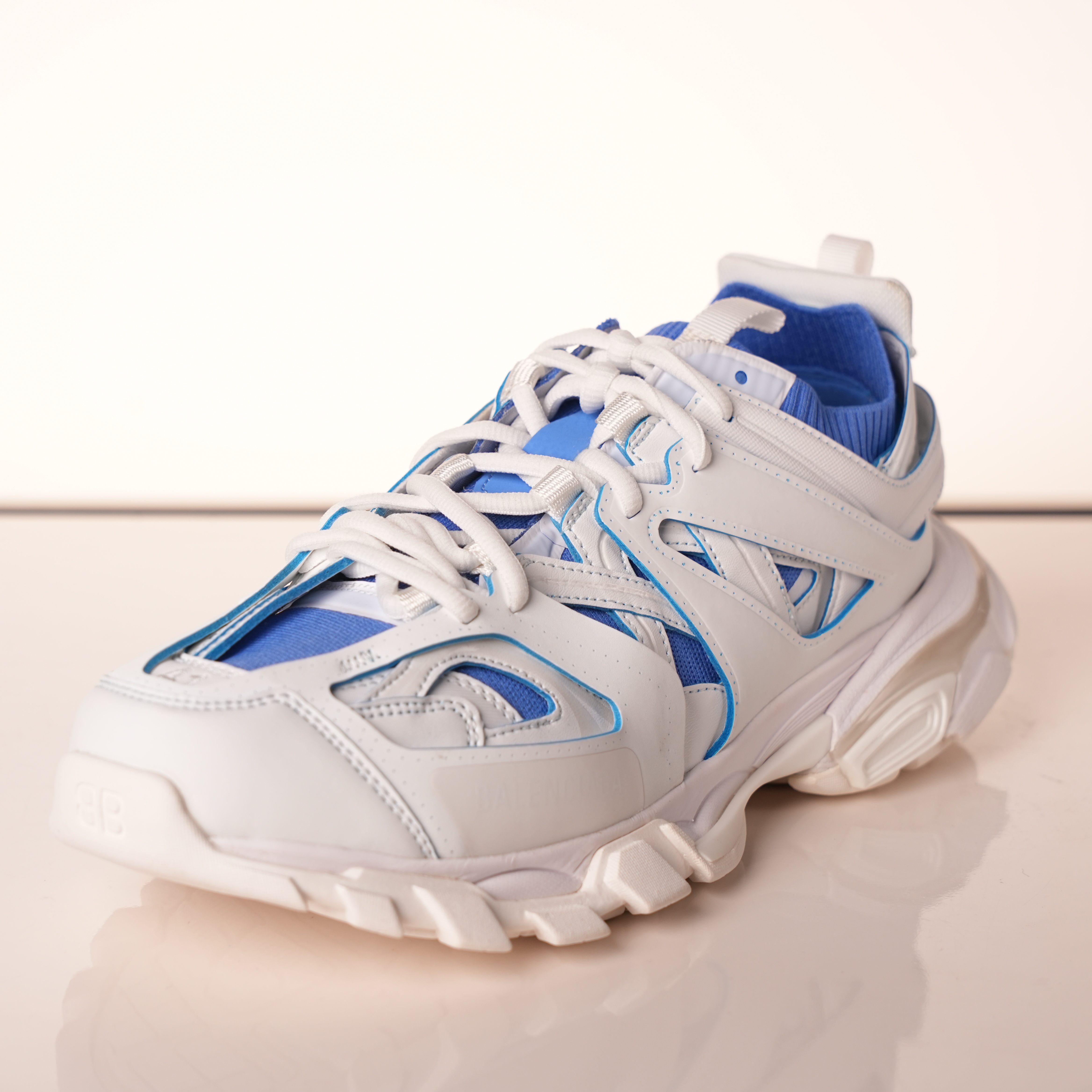 Balenciaga Track Sock White Blue