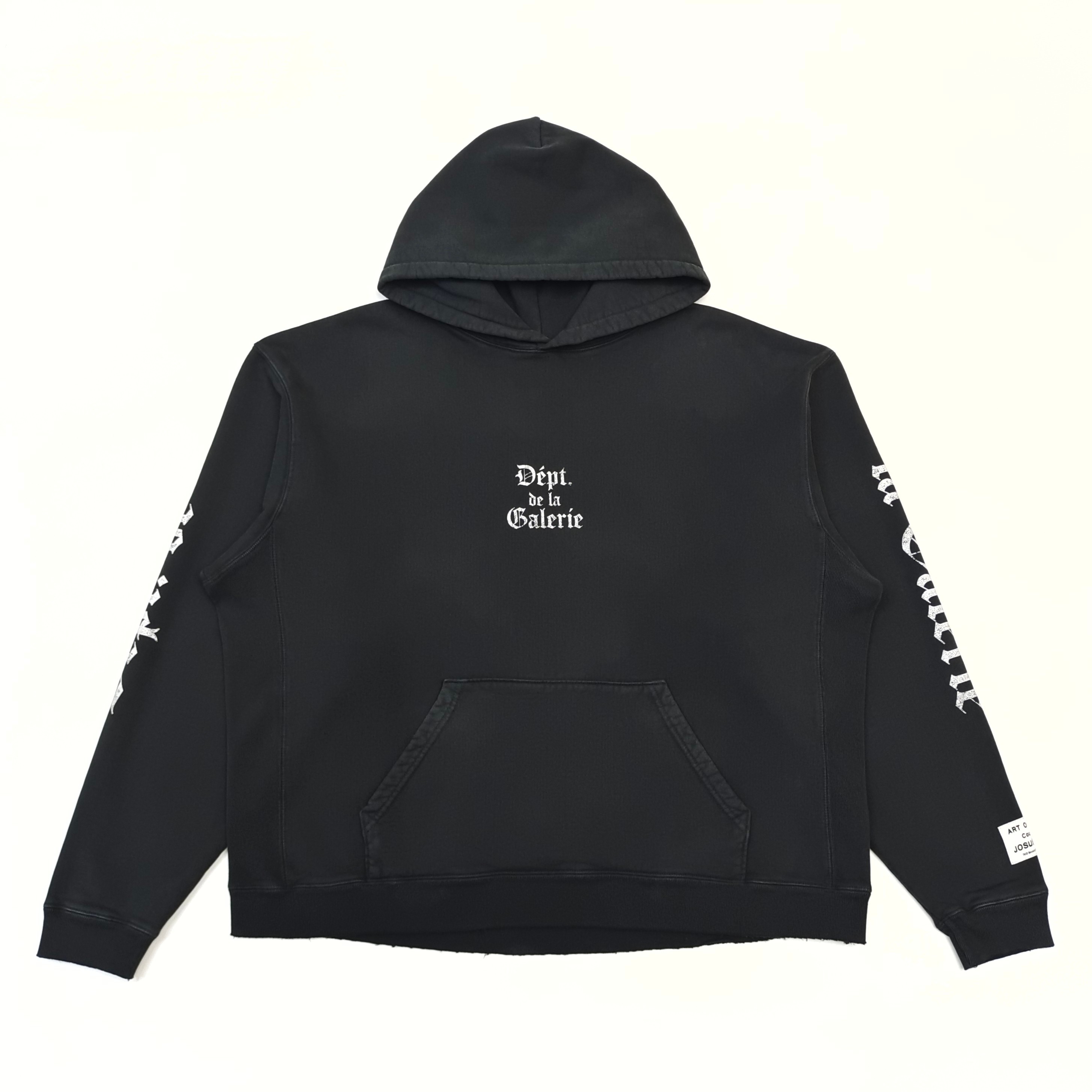 GD Dept. De La Galerie Gothic OS Hoodie Washed Black #B4371
