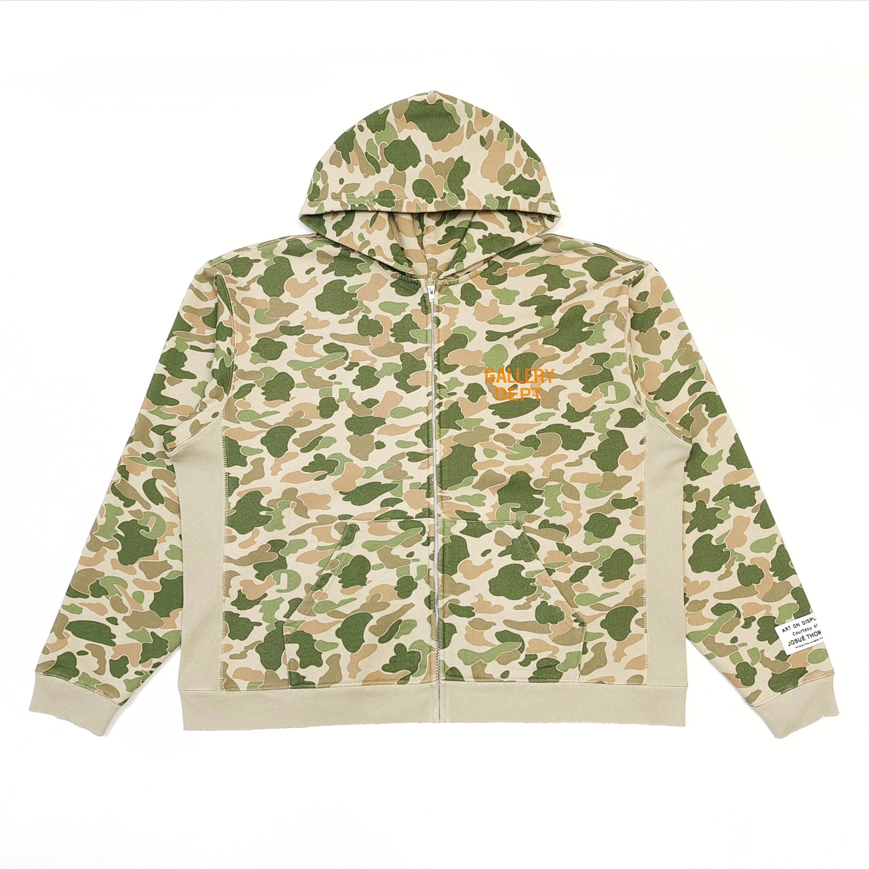 GD Dept. De La Galerie Hoodie / Erdl Camo Zip Hoodie #B4372