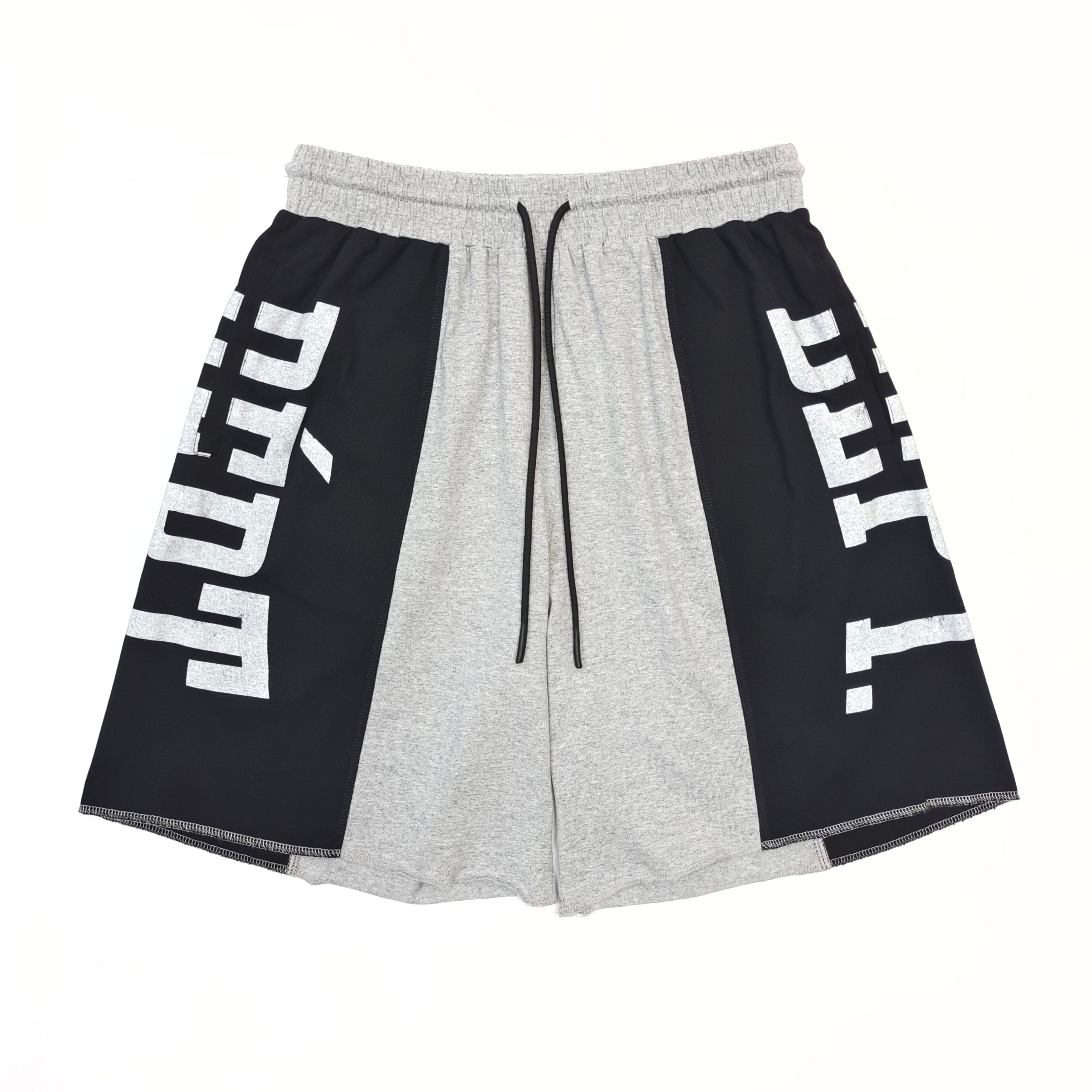 GD Grey & Black Dept. Logo Shorts #B4525