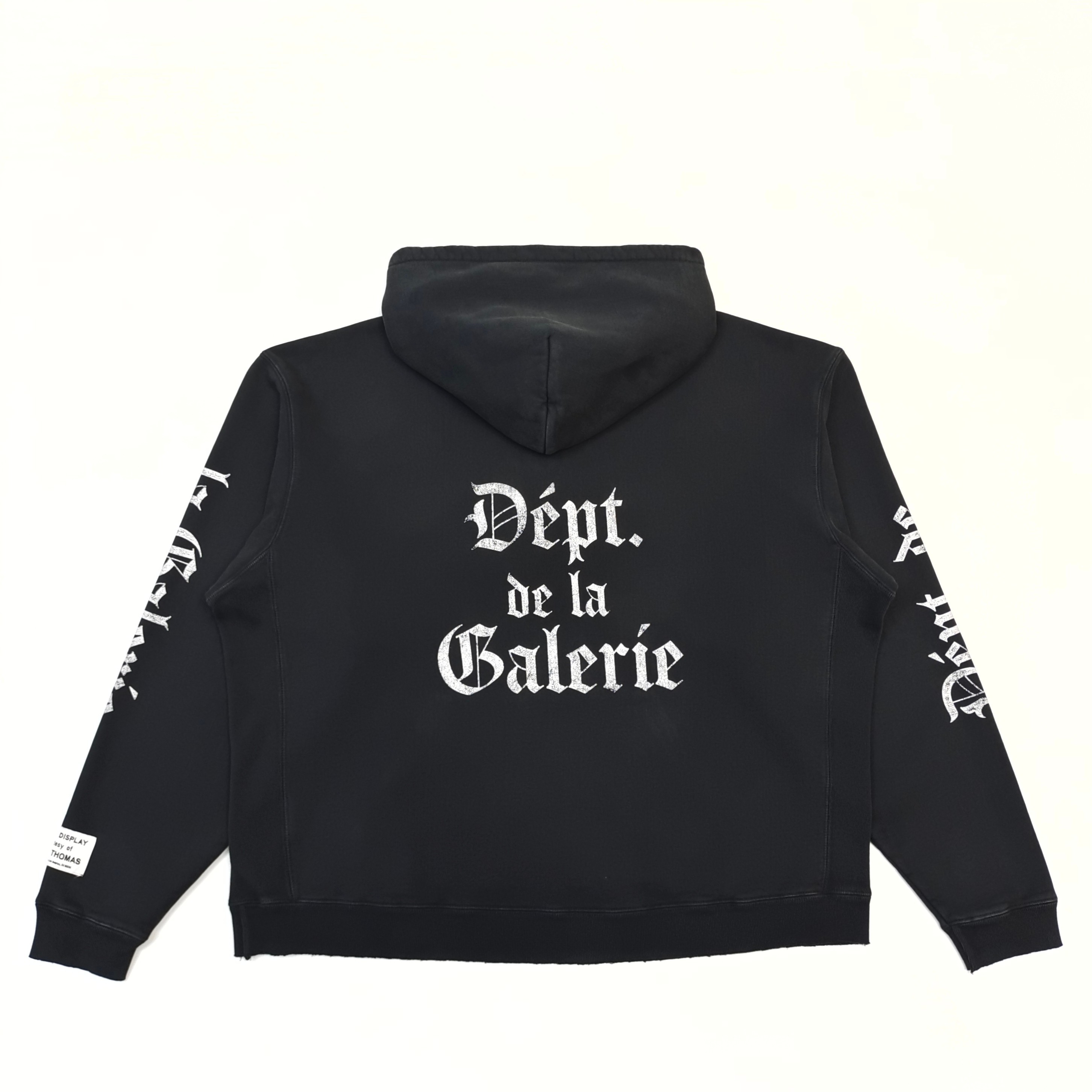 GD Dept. De La Galerie Gothic OS Hoodie Washed Black #B4371