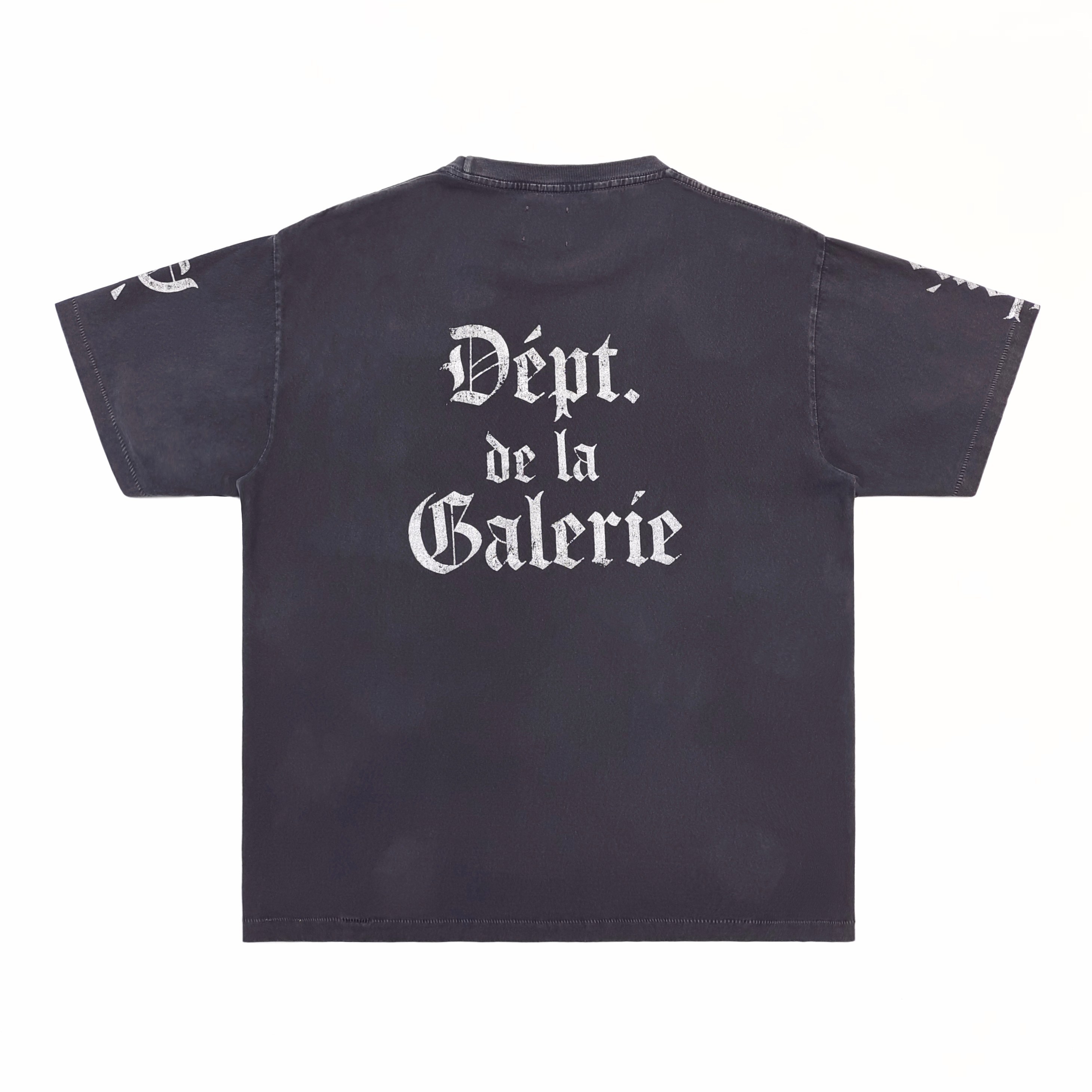 GD Dept. De La Galerie Gothic Logo Tee Black #B4458