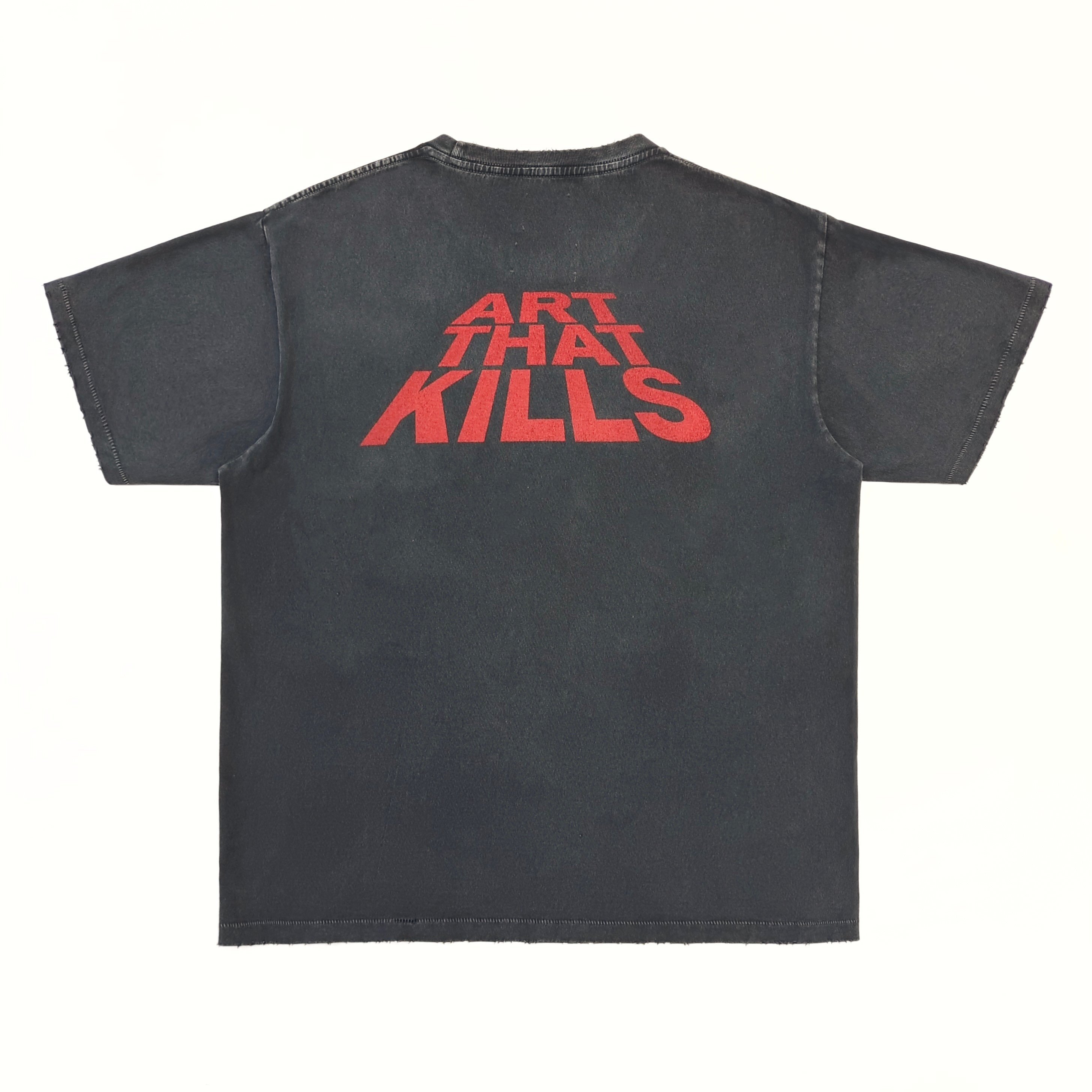 GD Skeleton Beach Skull Logo Tee Vintage Black #B4467