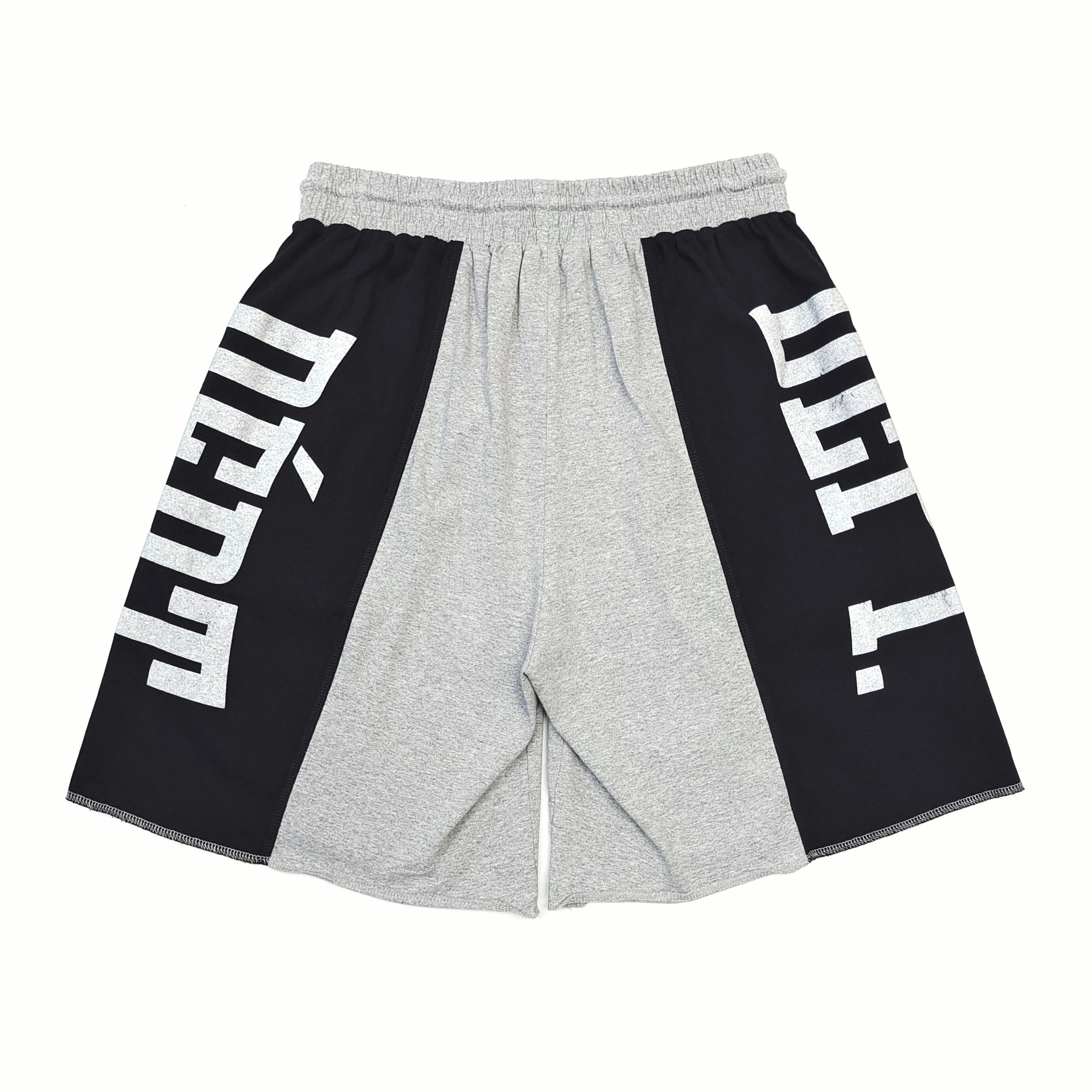 GD Grey & Black Dept. Logo Shorts #B4525