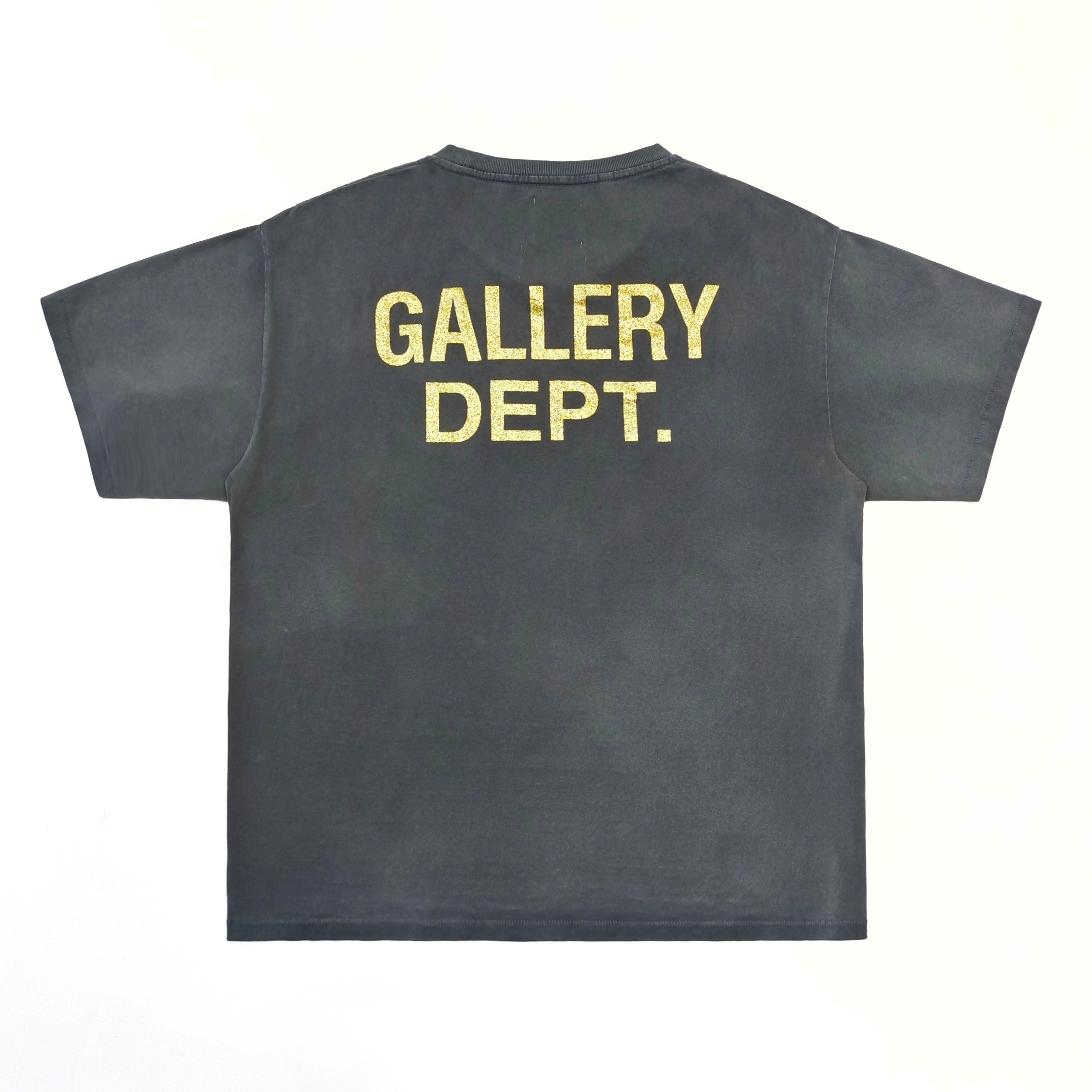 GD Art That Kills Records Stack Logo Tee Washed Black / Red-Gold #B4526