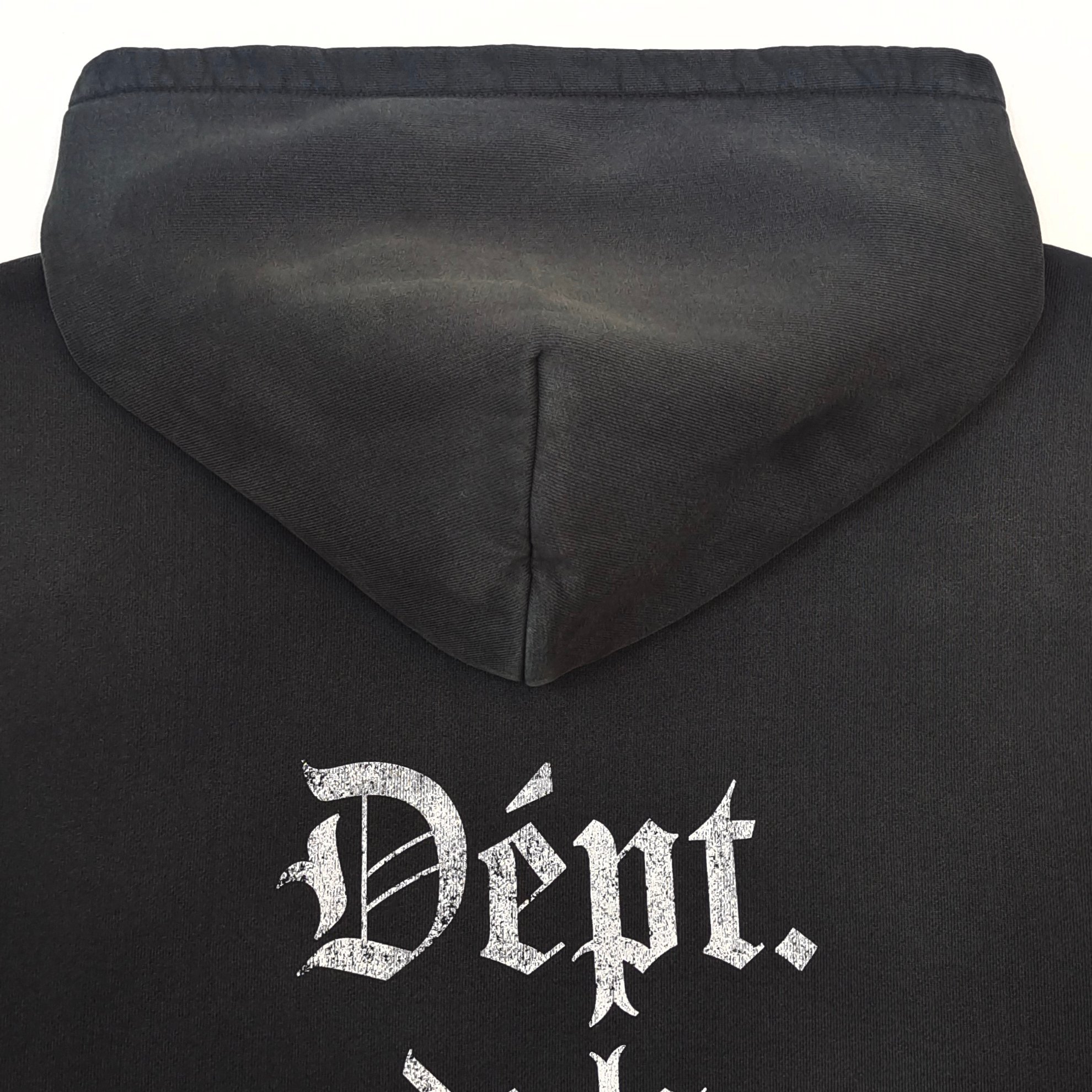 GD Dept. De La Galerie Gothic OS Hoodie Washed Black #B4371