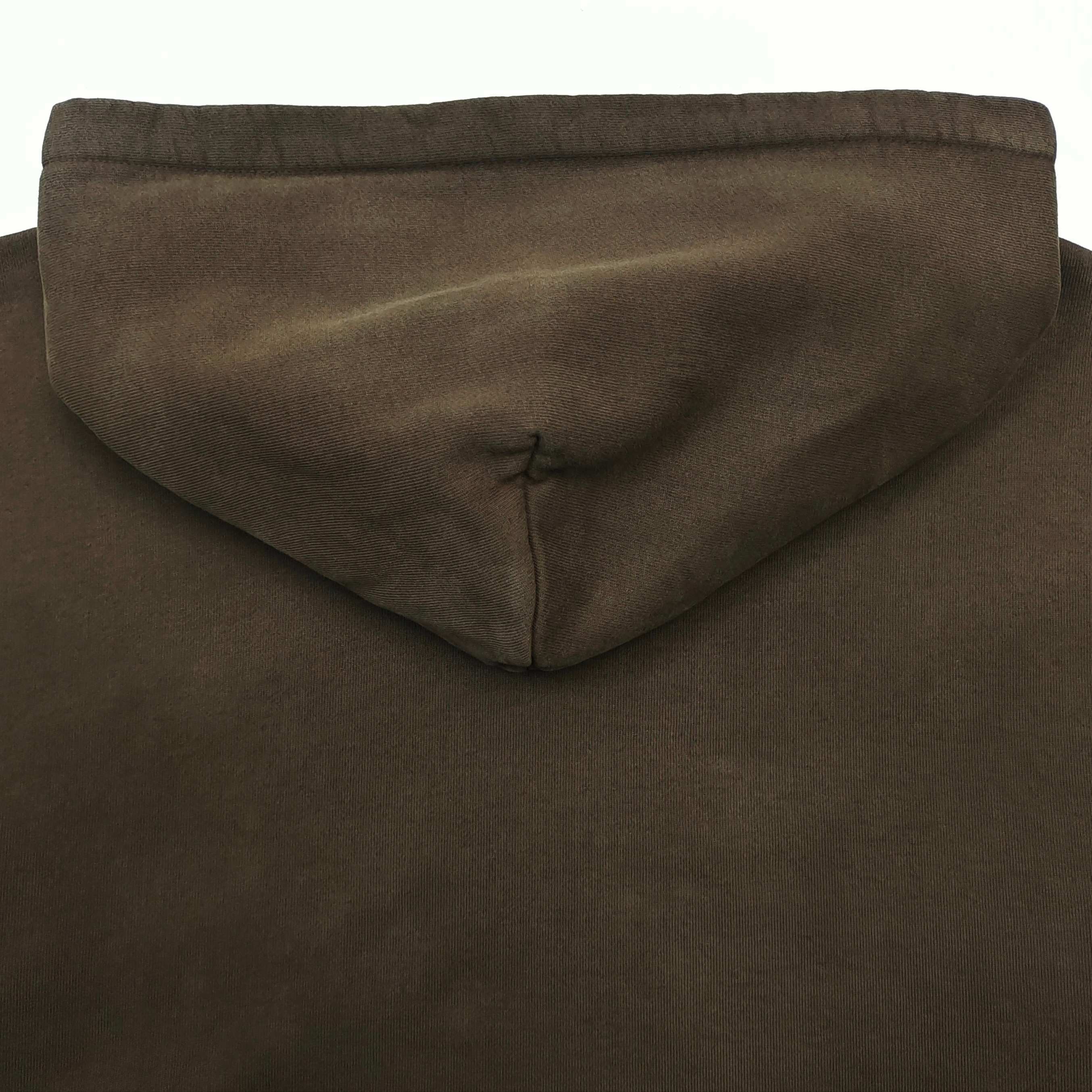 GD French Logo Painted Hoodie Sepia #B4437