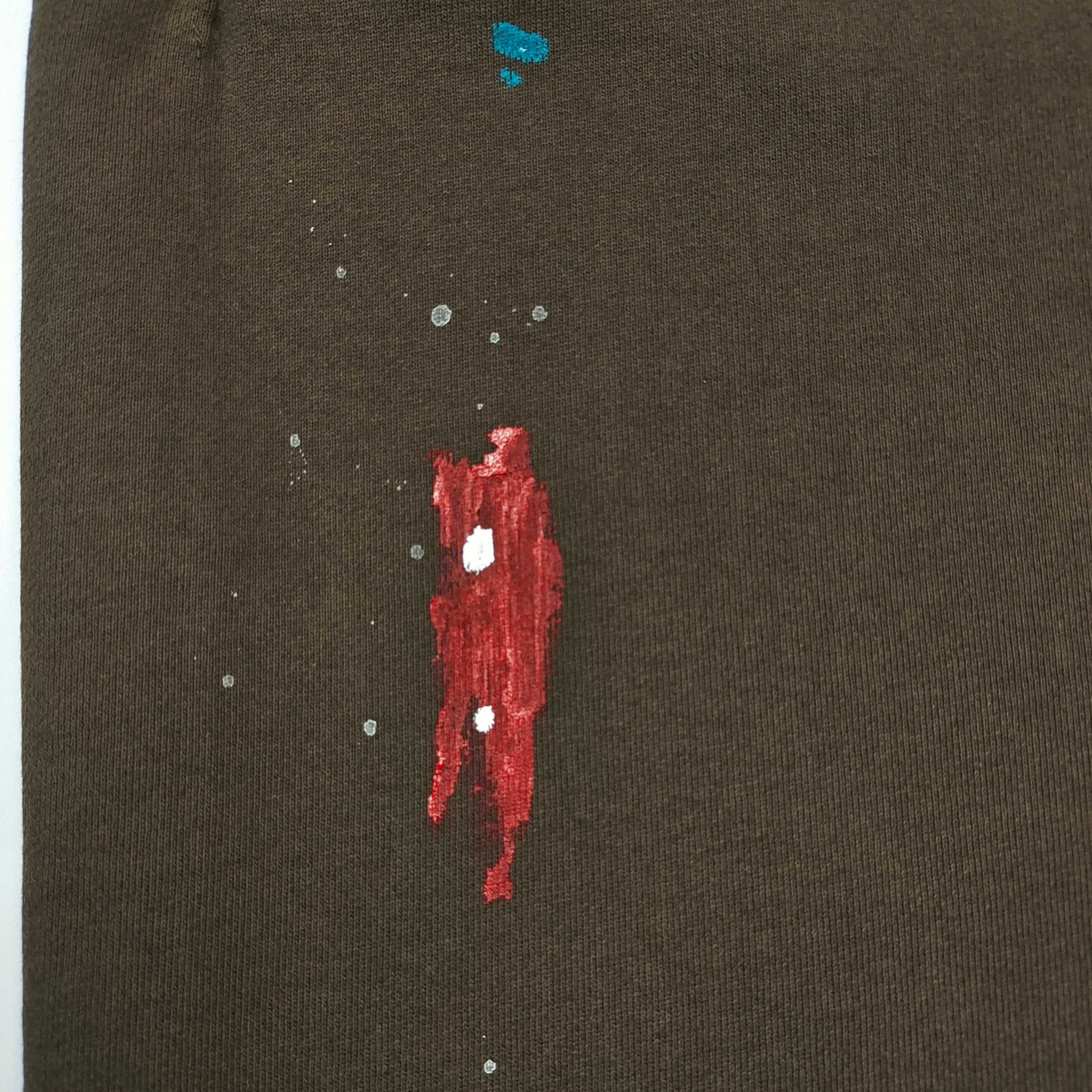 GD French Logo Sweatpant Sepia / Hand-Painted #B4438