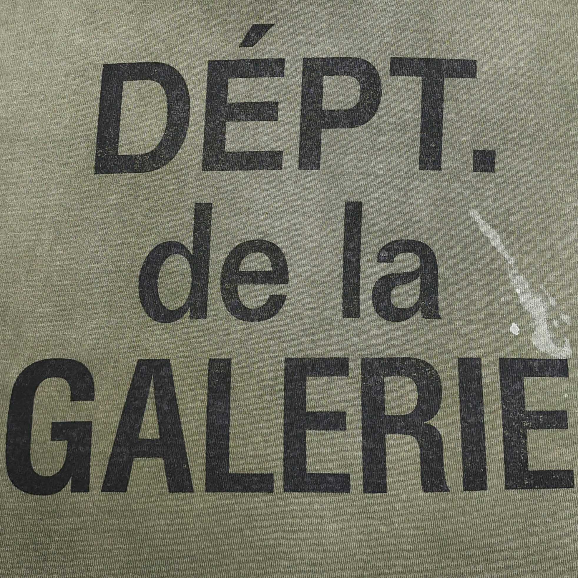 GD Painted French Collector Tee / French Collector Tee Dirty Green #B4496