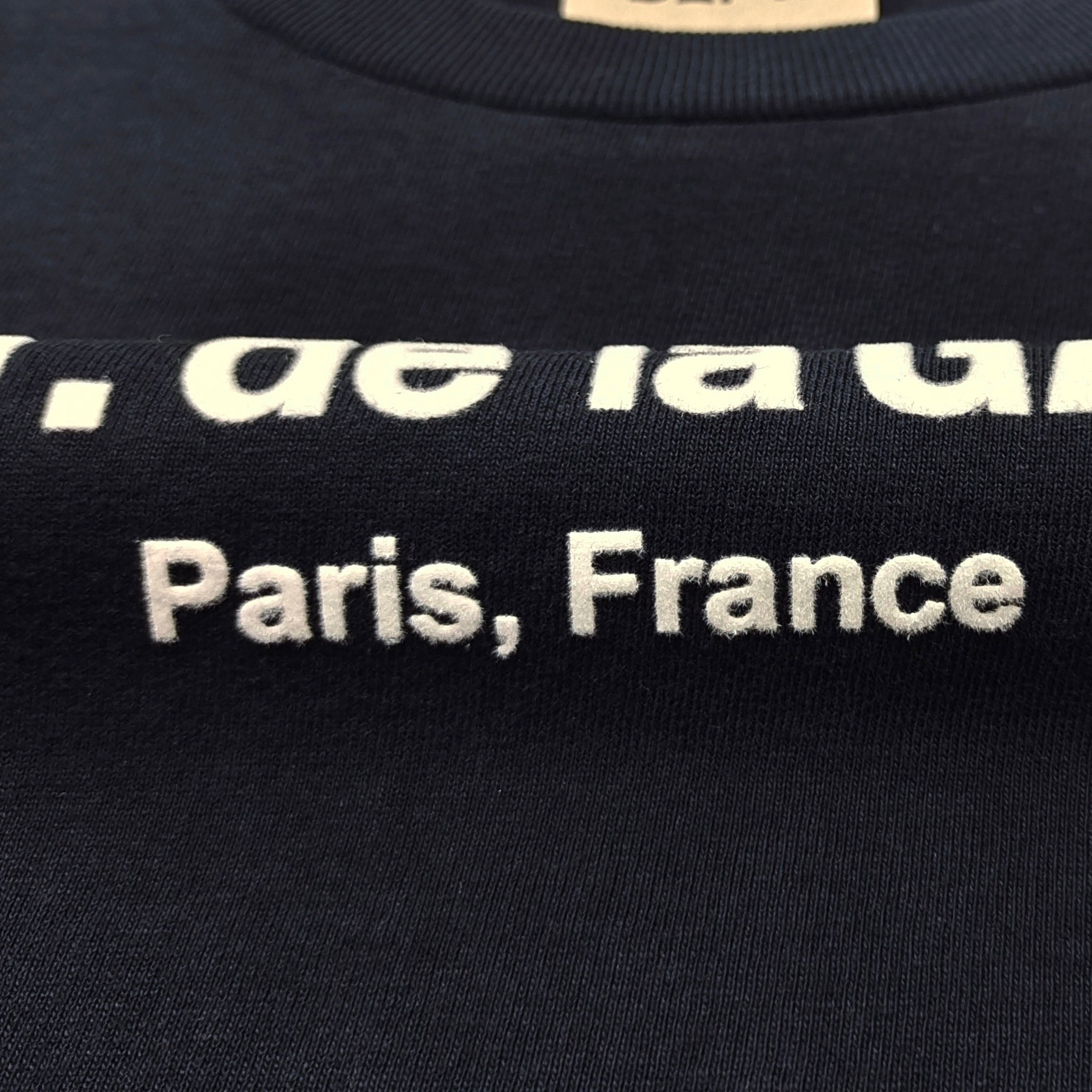 GD Dept De La Galerie / French Logo L/S Tee Washed Black #B4520