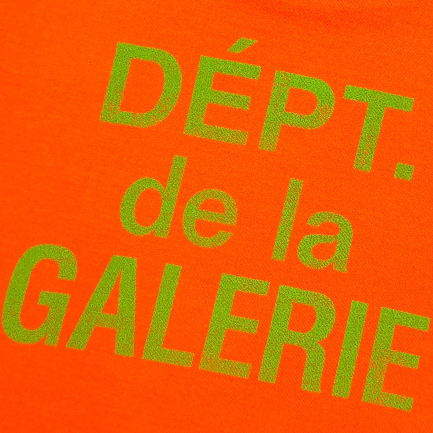 GD French Logo Lux Tee / Dept De La Galerie Tee Orange #B4466