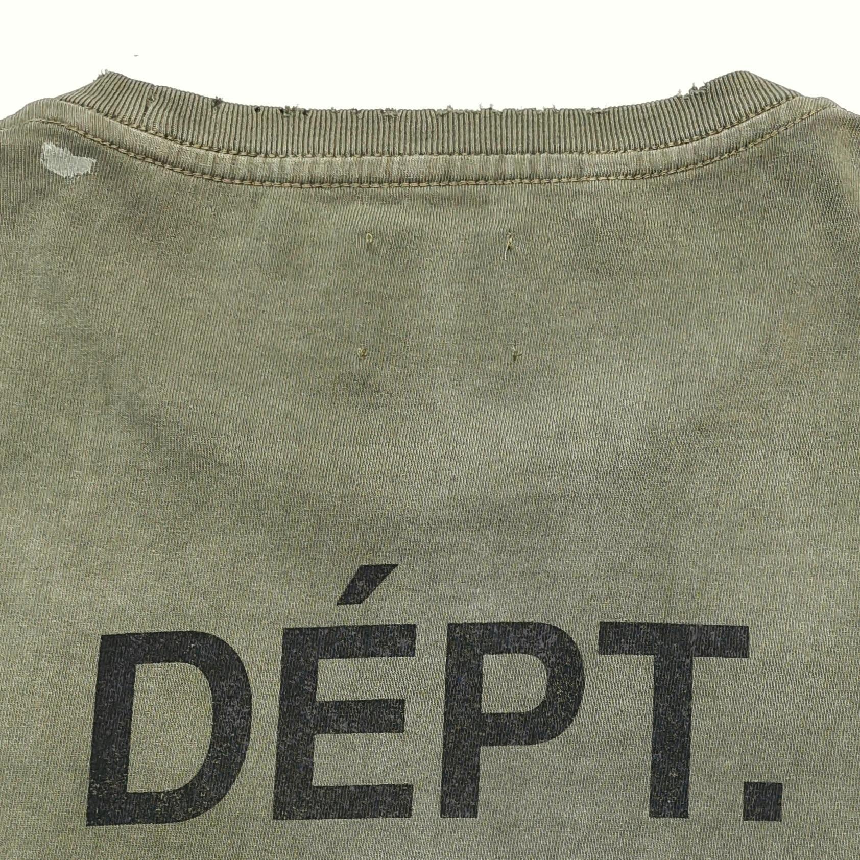 GD Painted French Collector Tee / French Collector Tee Dirty Green #B4496