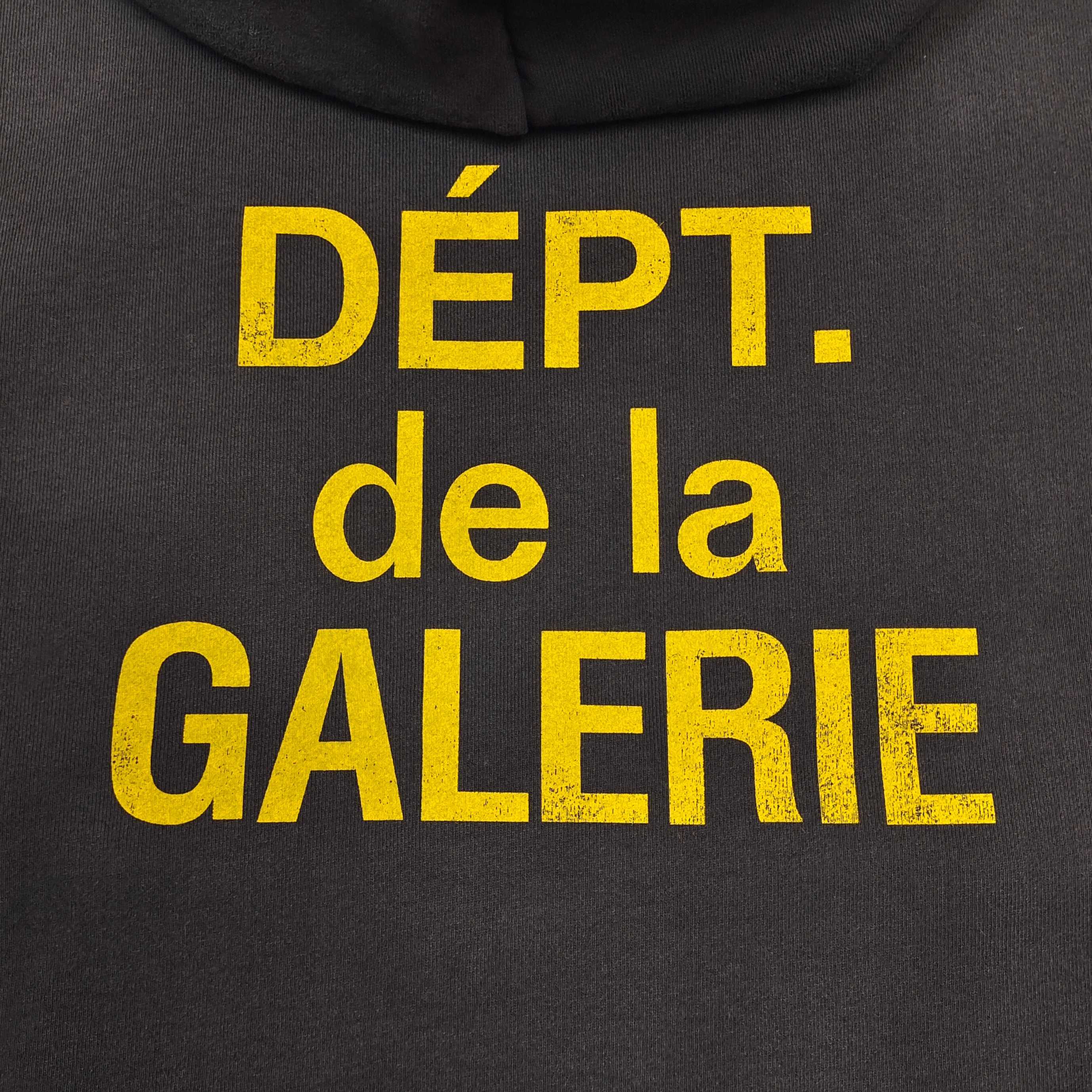 GD French Logo Hoodie Black / Yellow #B4360