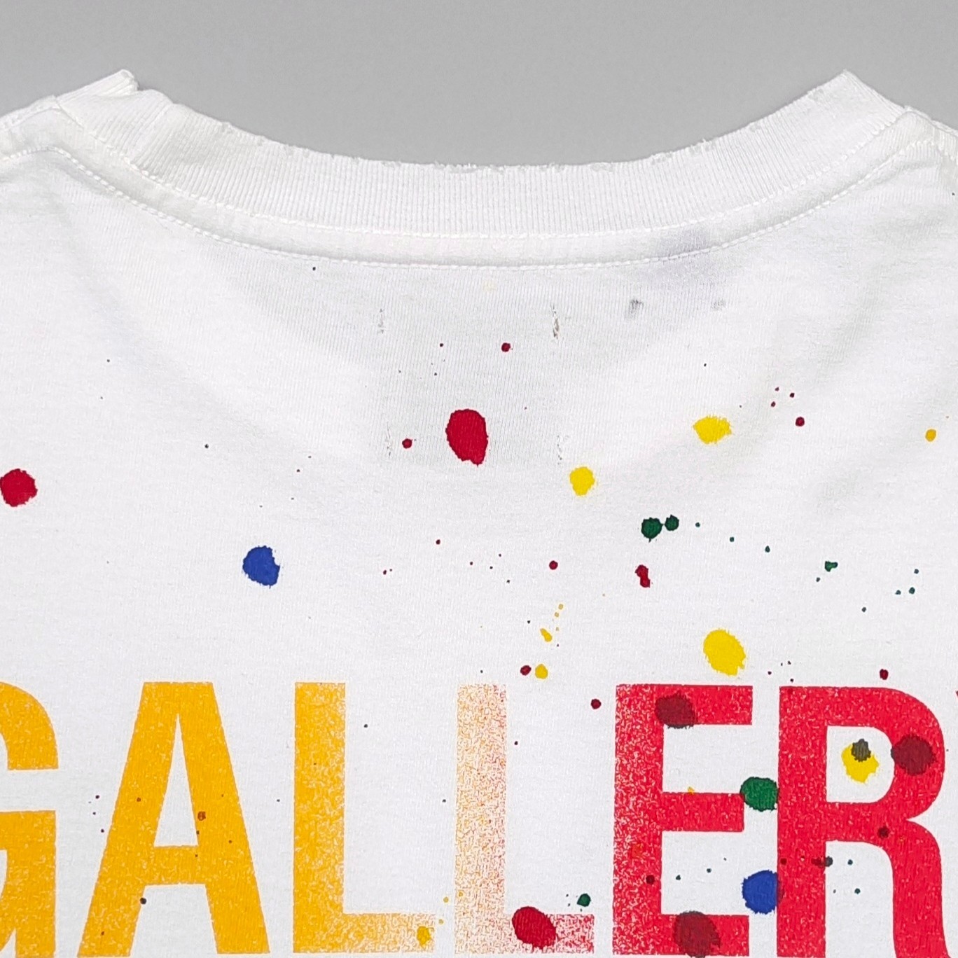 GD Vintage Logo Painted / Hollywood Ca Splatter Tee White #B4420