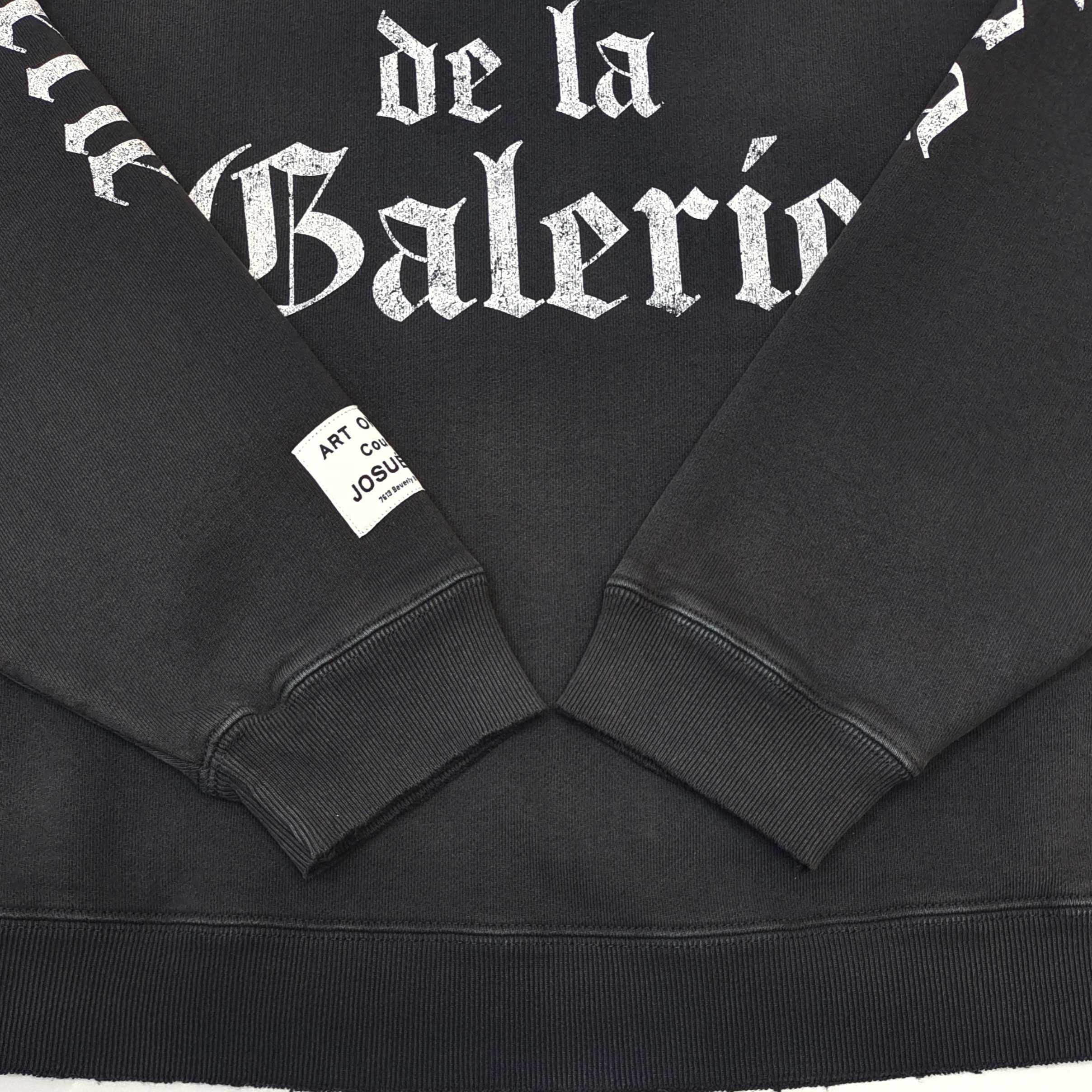 GD Dept. De La Galerie Gothic OS Hoodie Washed Black #B4371
