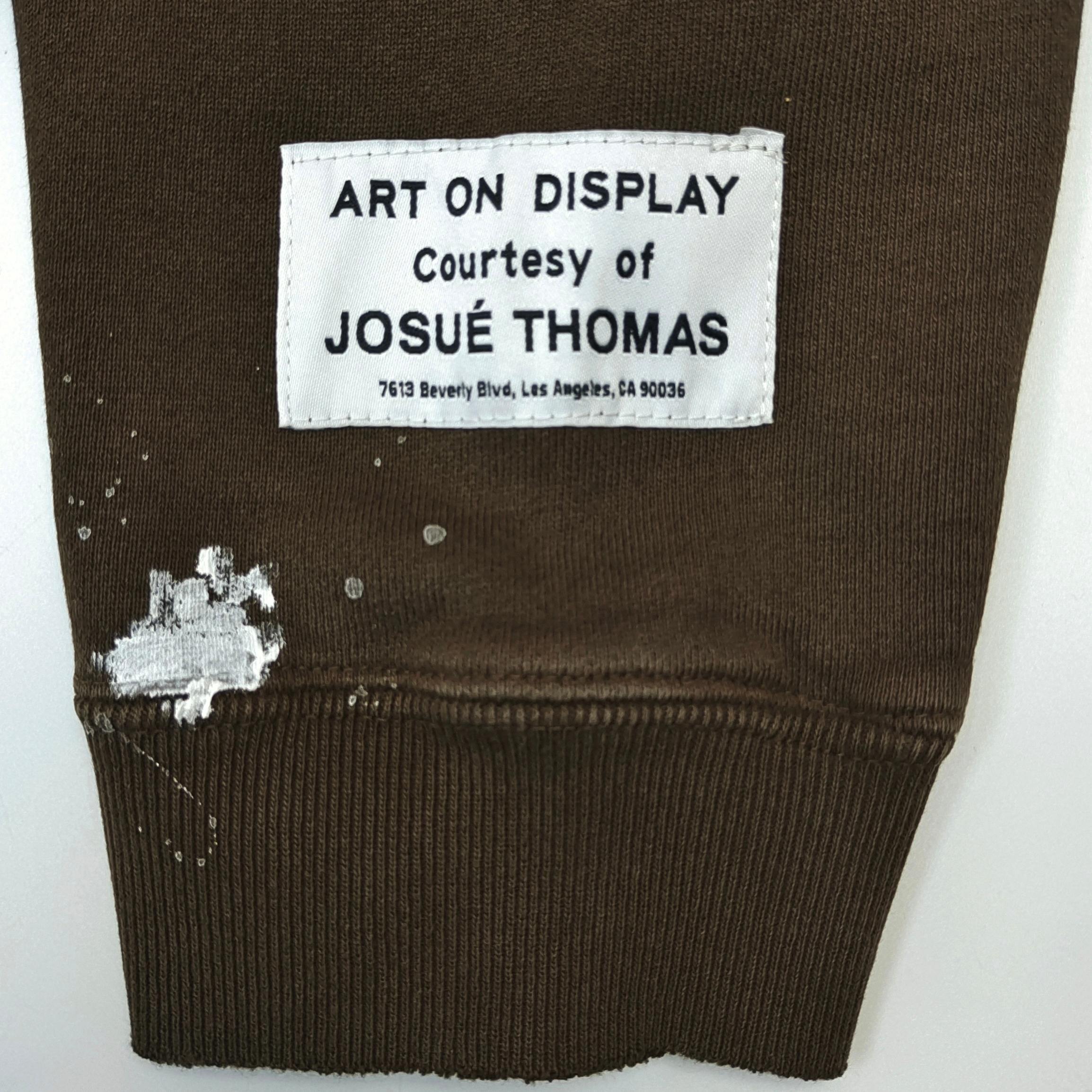 GD French Logo Painted Hoodie Sepia #B4437
