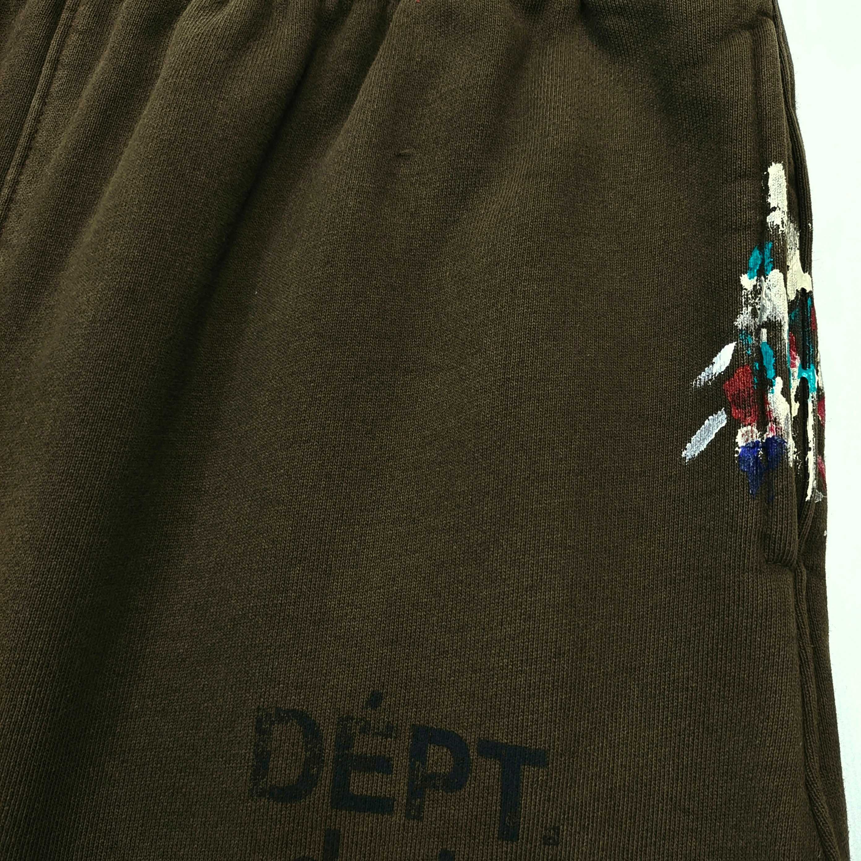 GD French Logo Sweatpant Sepia / Hand-Painted #B4438