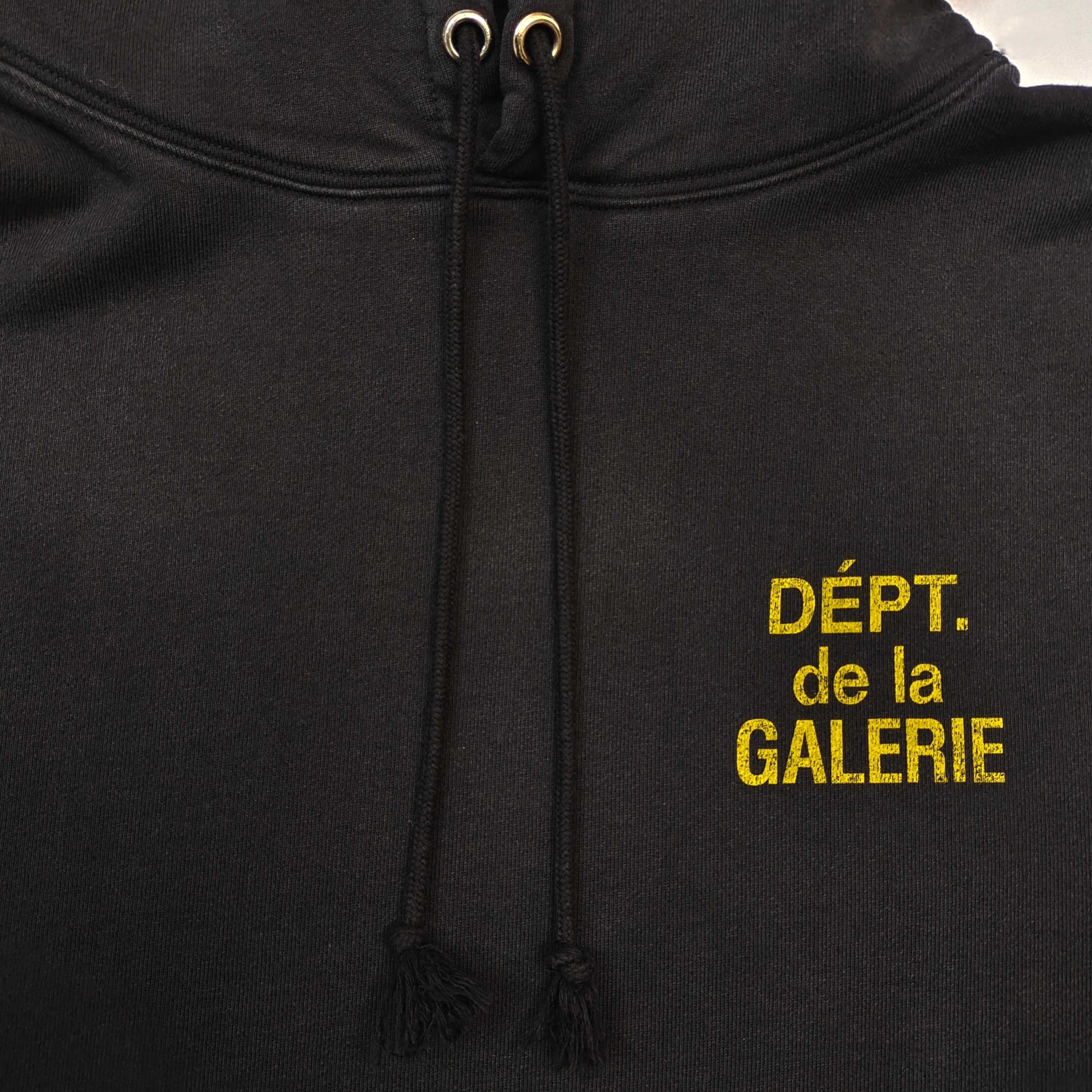 GD French Logo Hoodie Black / Yellow #B4360