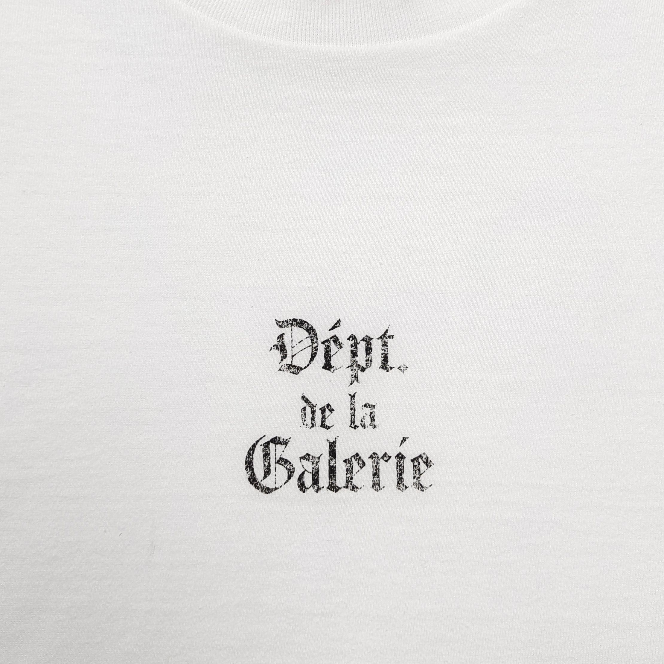 GD Dept. De La Galerie Gothic Logo Tee White #B4493
