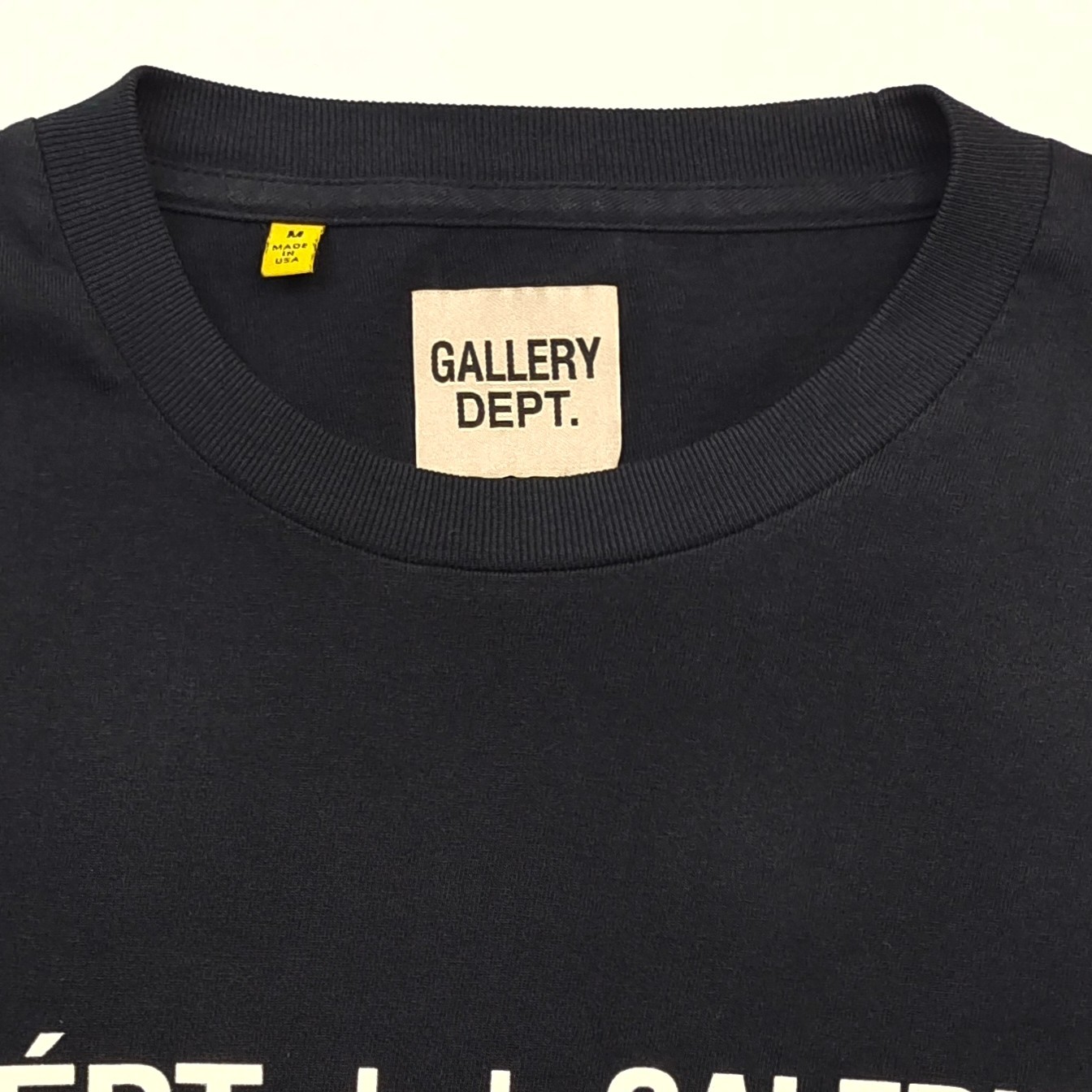 GD Dept De La Galerie / French Logo L/S Tee Washed Black #B4520