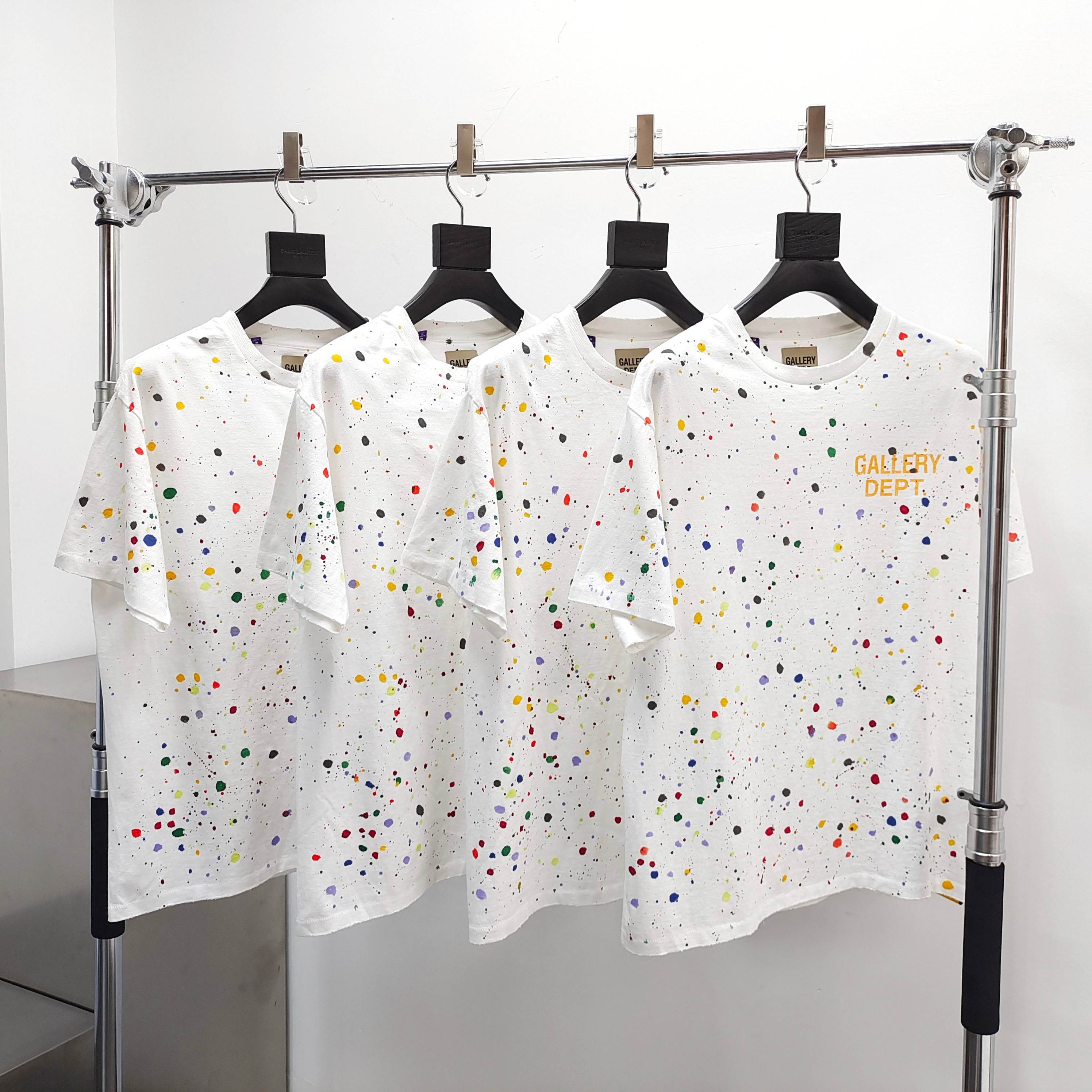 GD Vintage Logo Painted / Hollywood Ca Splatter Tee White #B4420