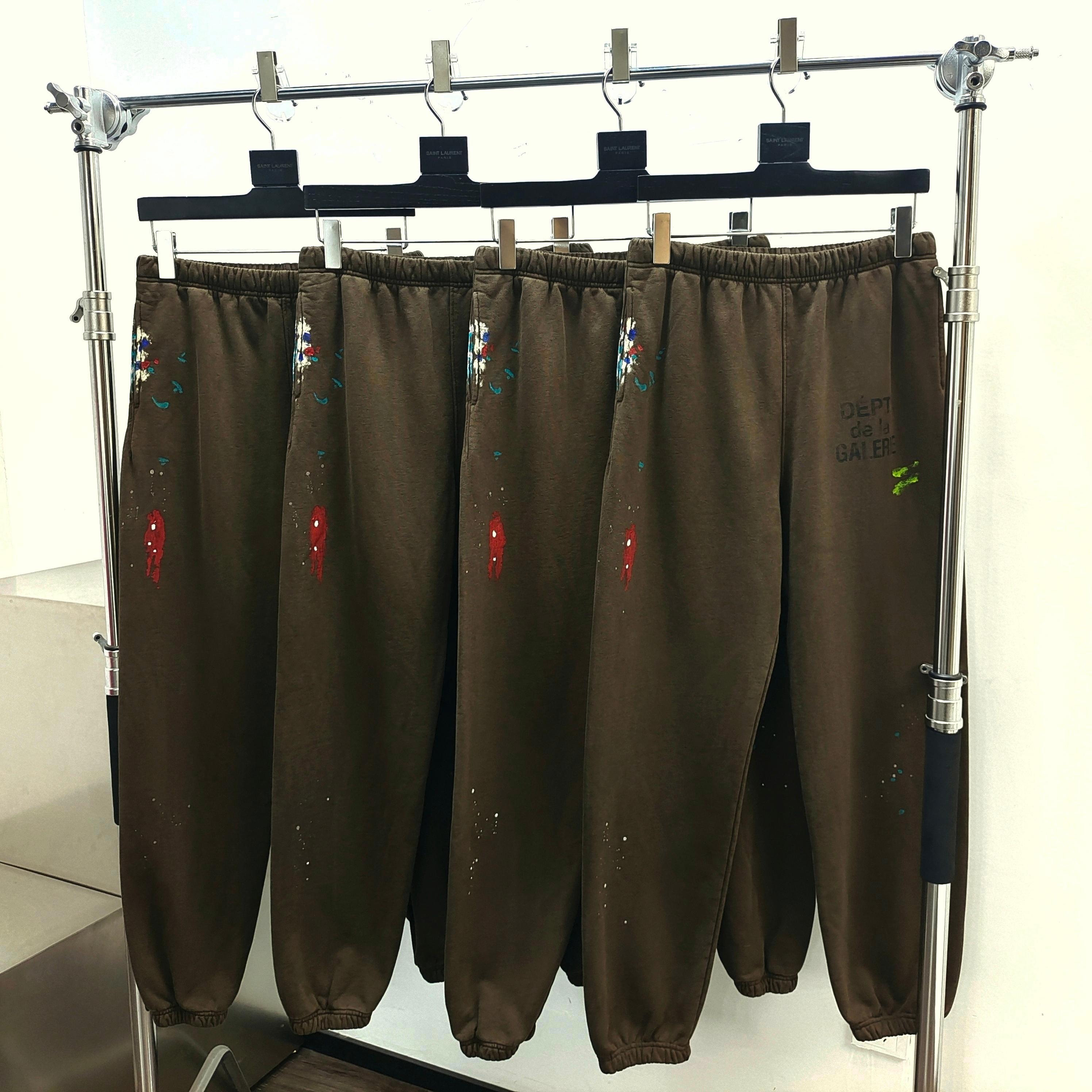 GD French Logo Sweatpant Sepia / Hand-Painted #B4438