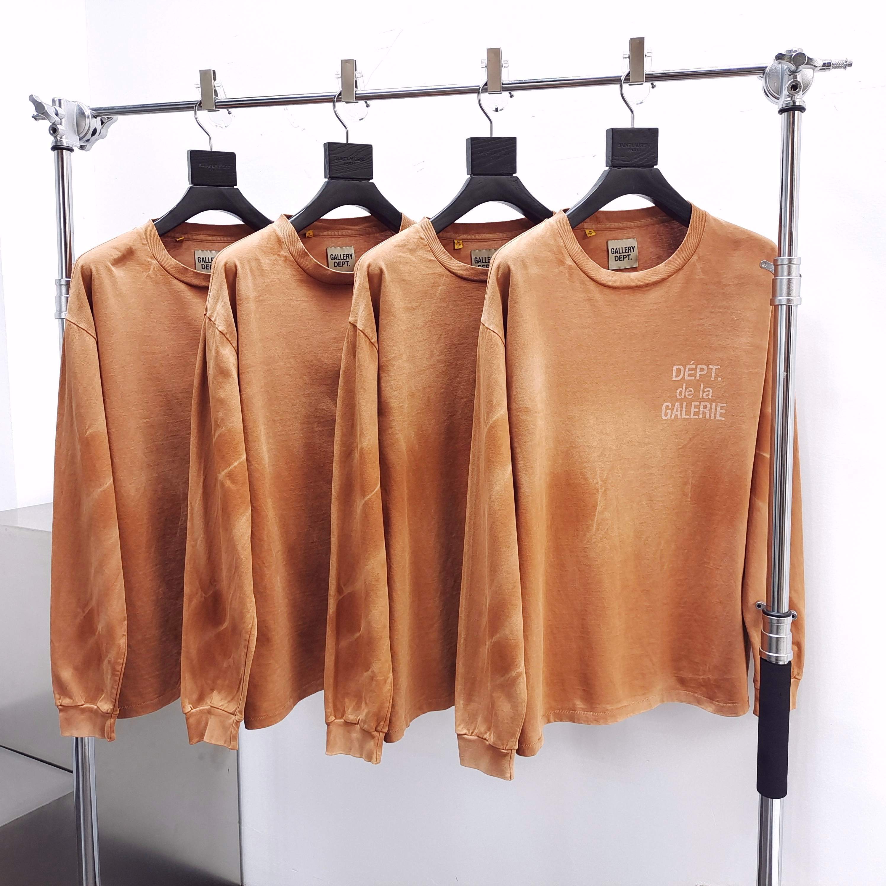 GD French L/S Tee / Dept De La Galerie Long Sleeve Tan #B4442-GD
