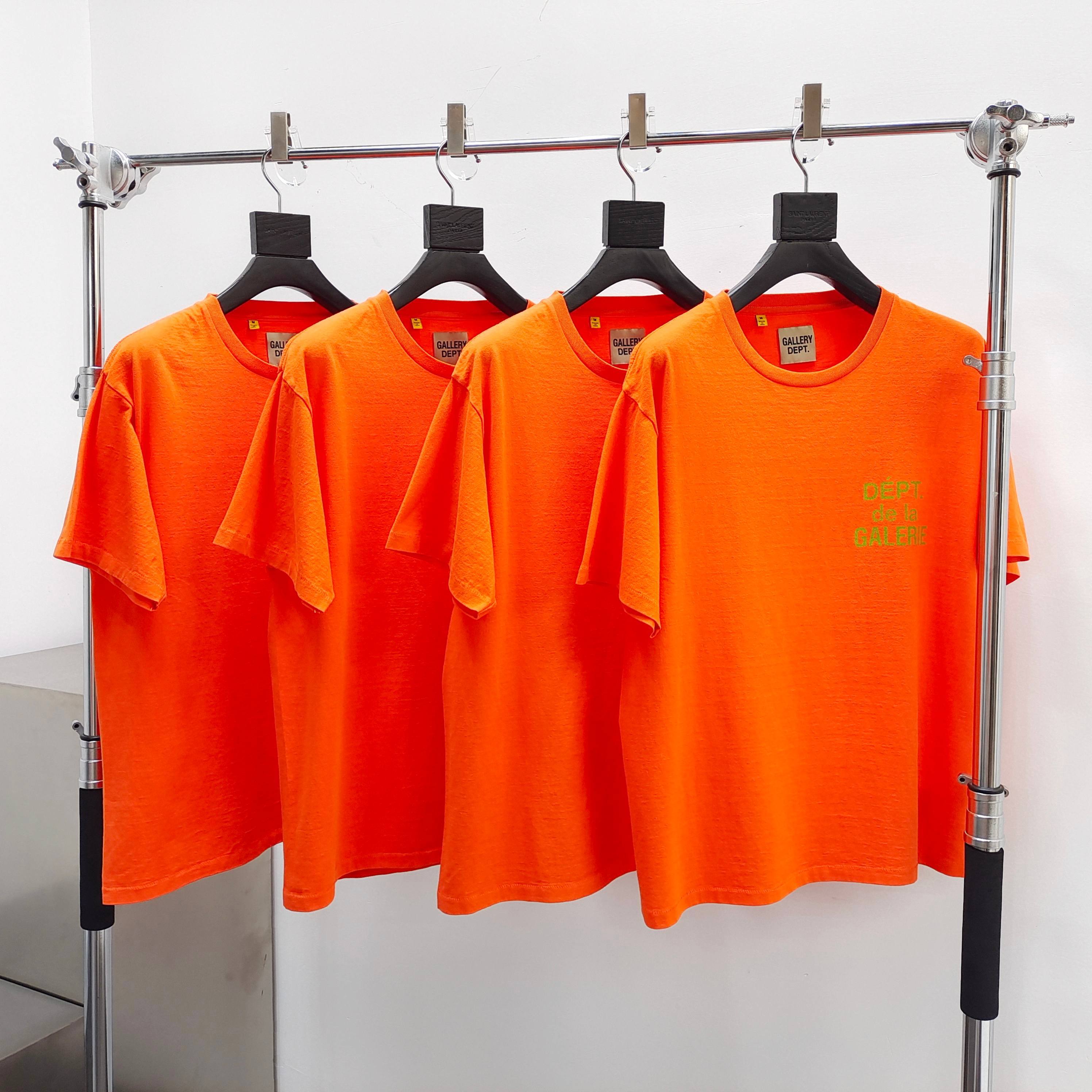 GD French Logo Lux Tee / Dept De La Galerie Tee Orange #B4466