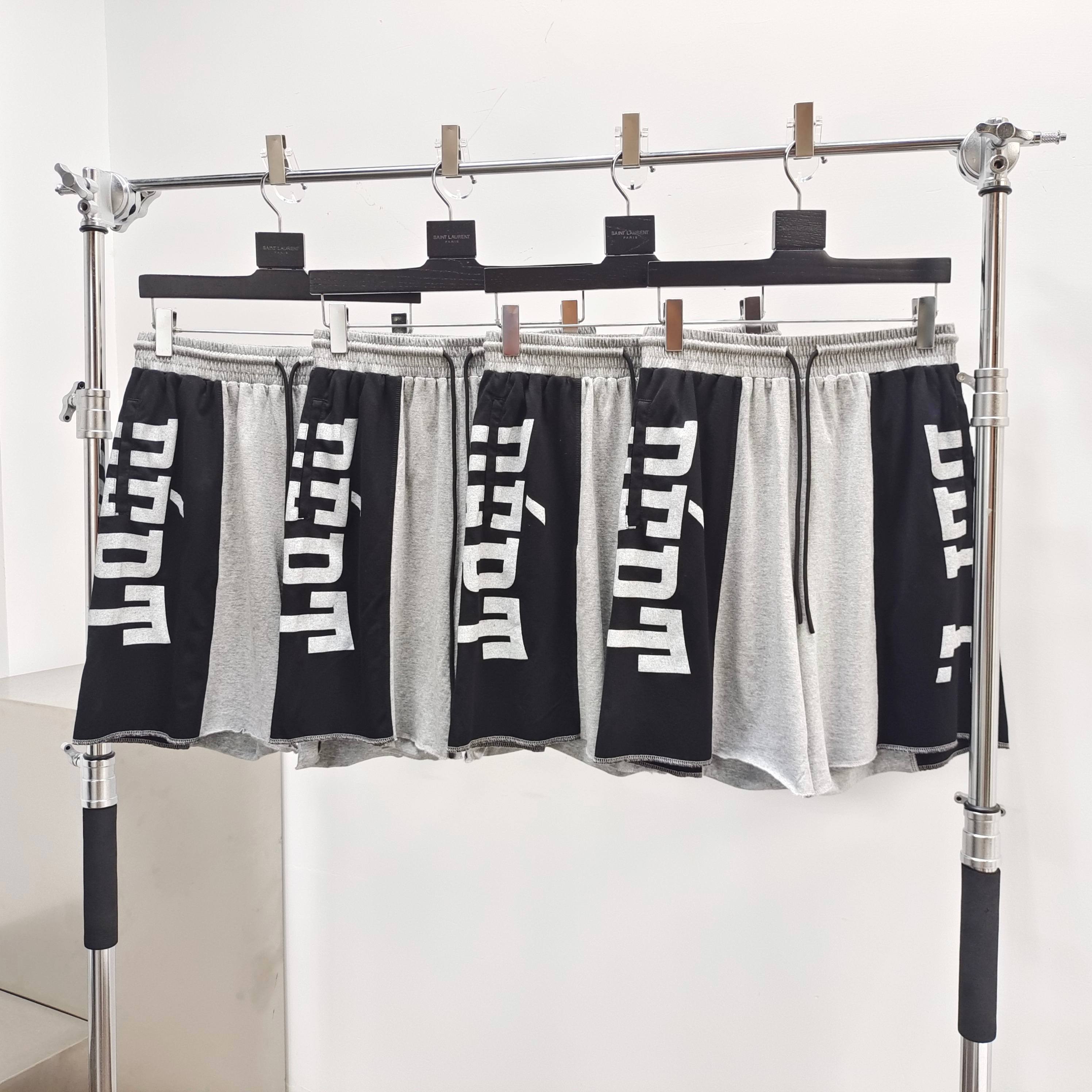GD Grey & Black Dept. Logo Shorts #B4525