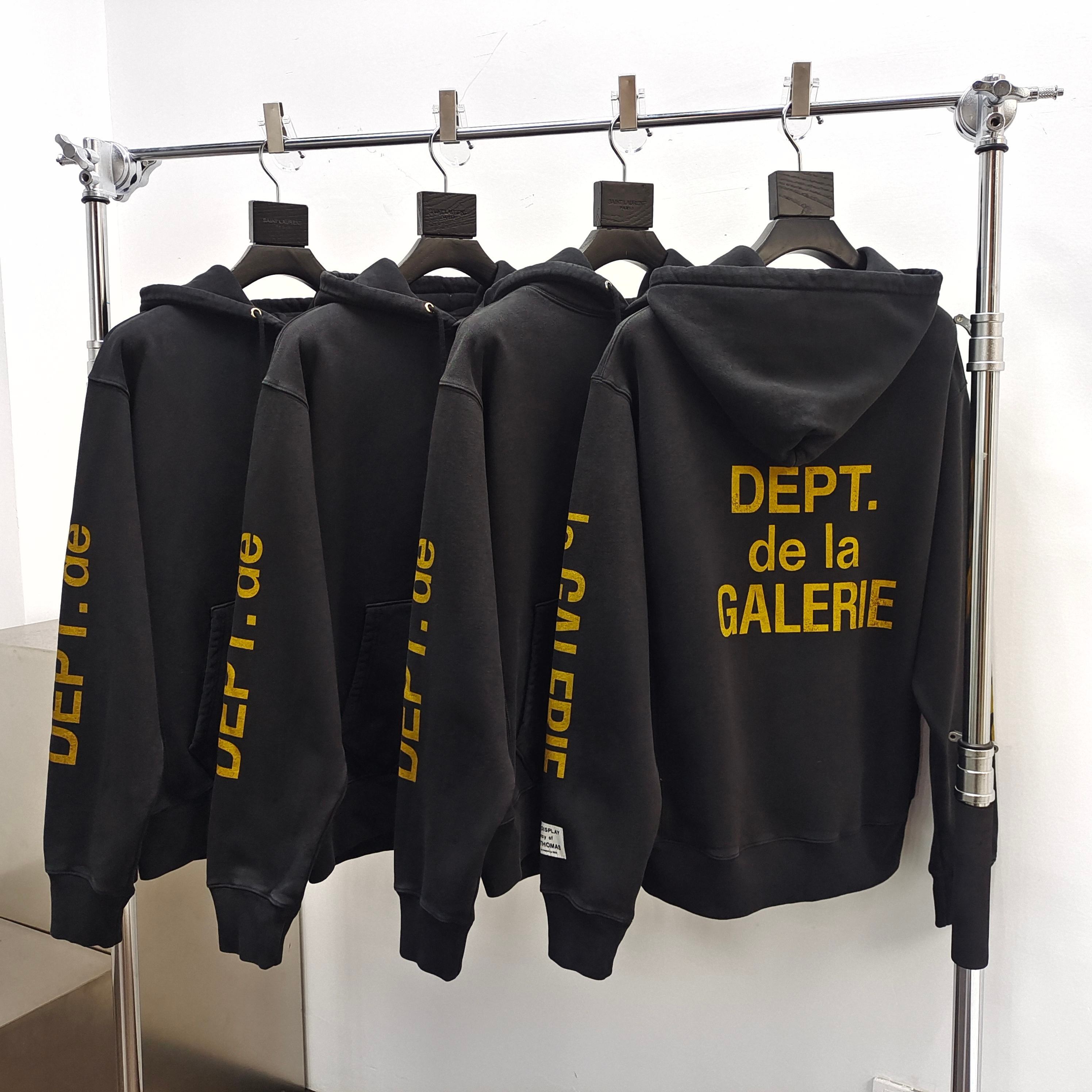 GD French Logo Hoodie Black / Yellow #B4360