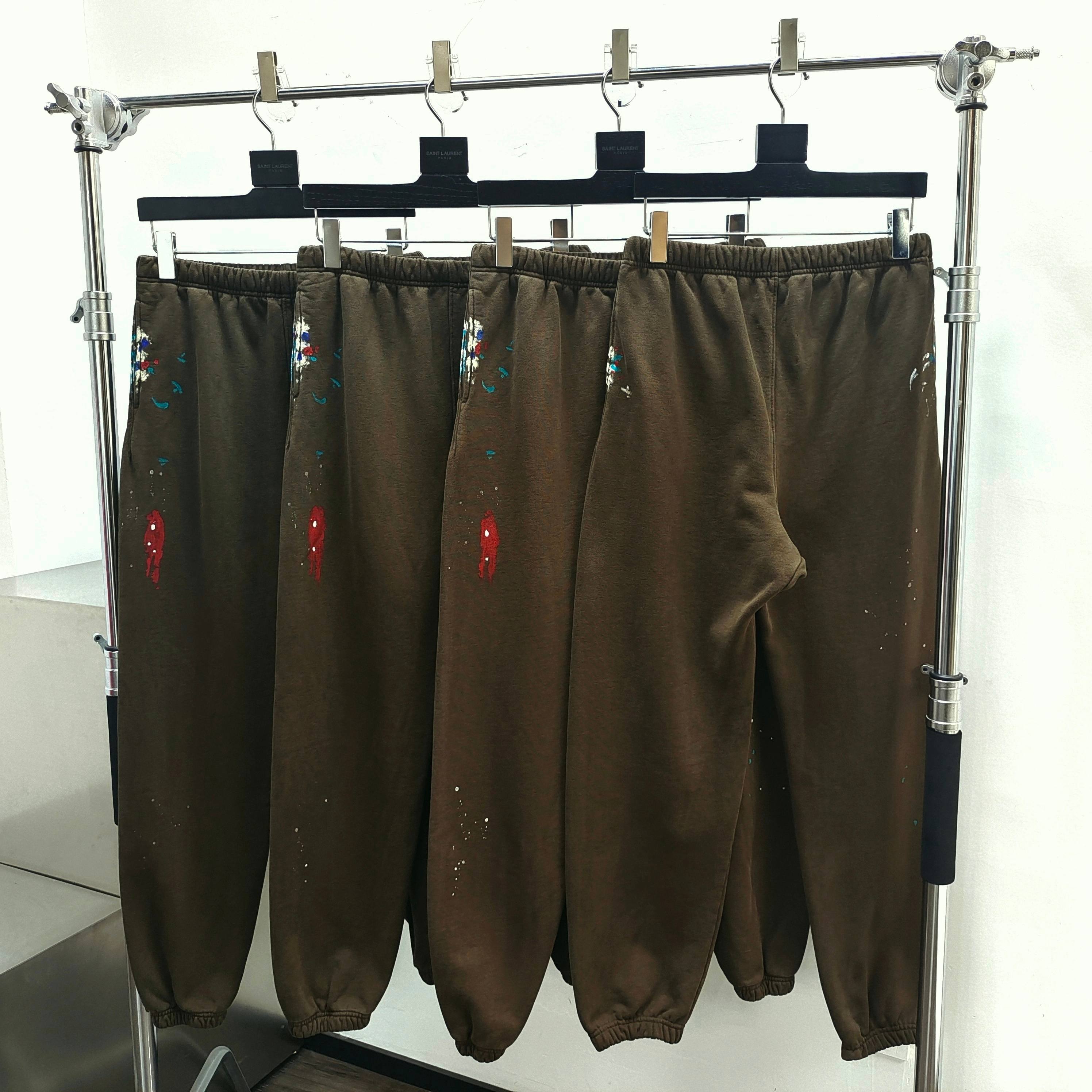 GD French Logo Sweatpant Sepia / Hand-Painted #B4438