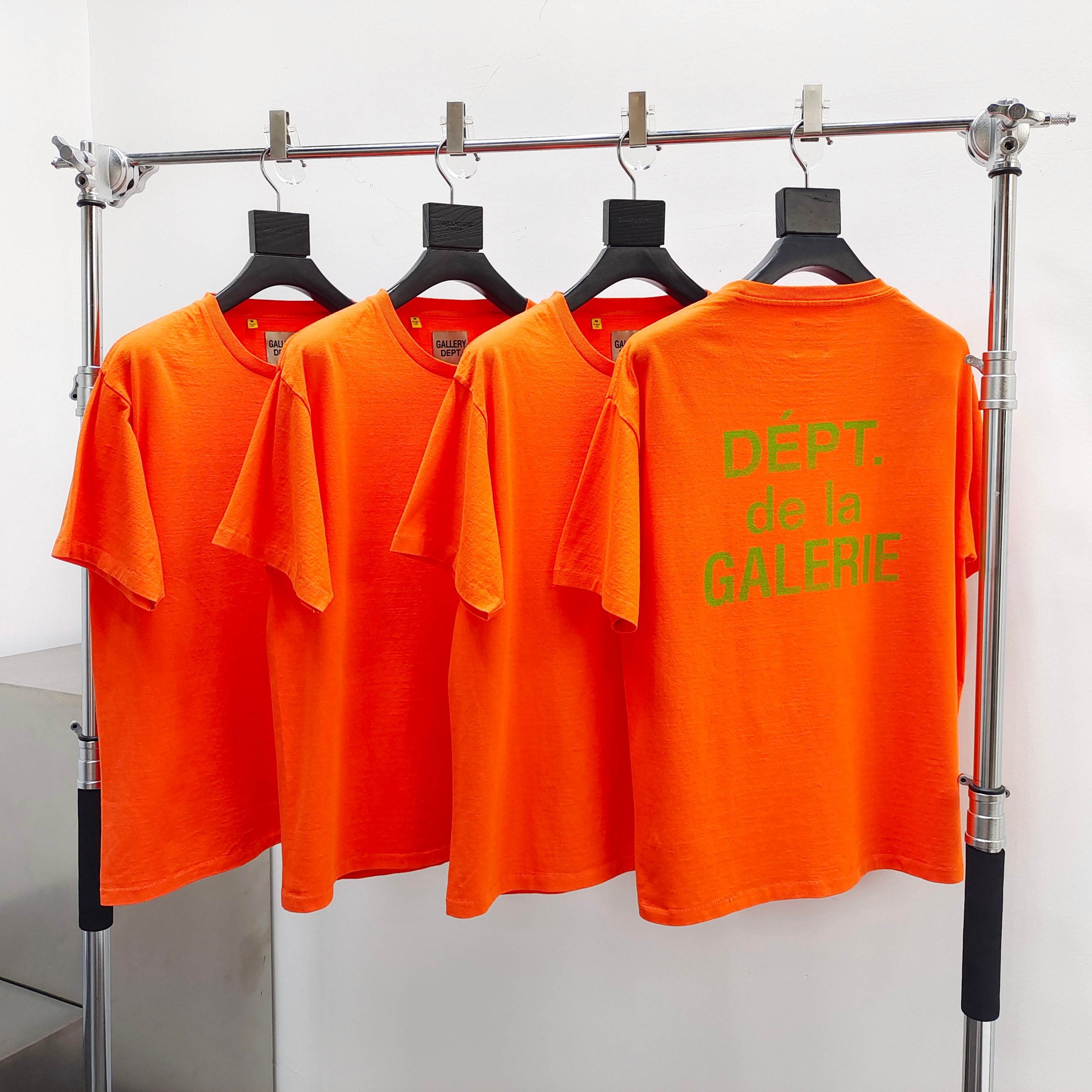 GD French Logo Lux Tee / Dept De La Galerie Tee Orange #B4466