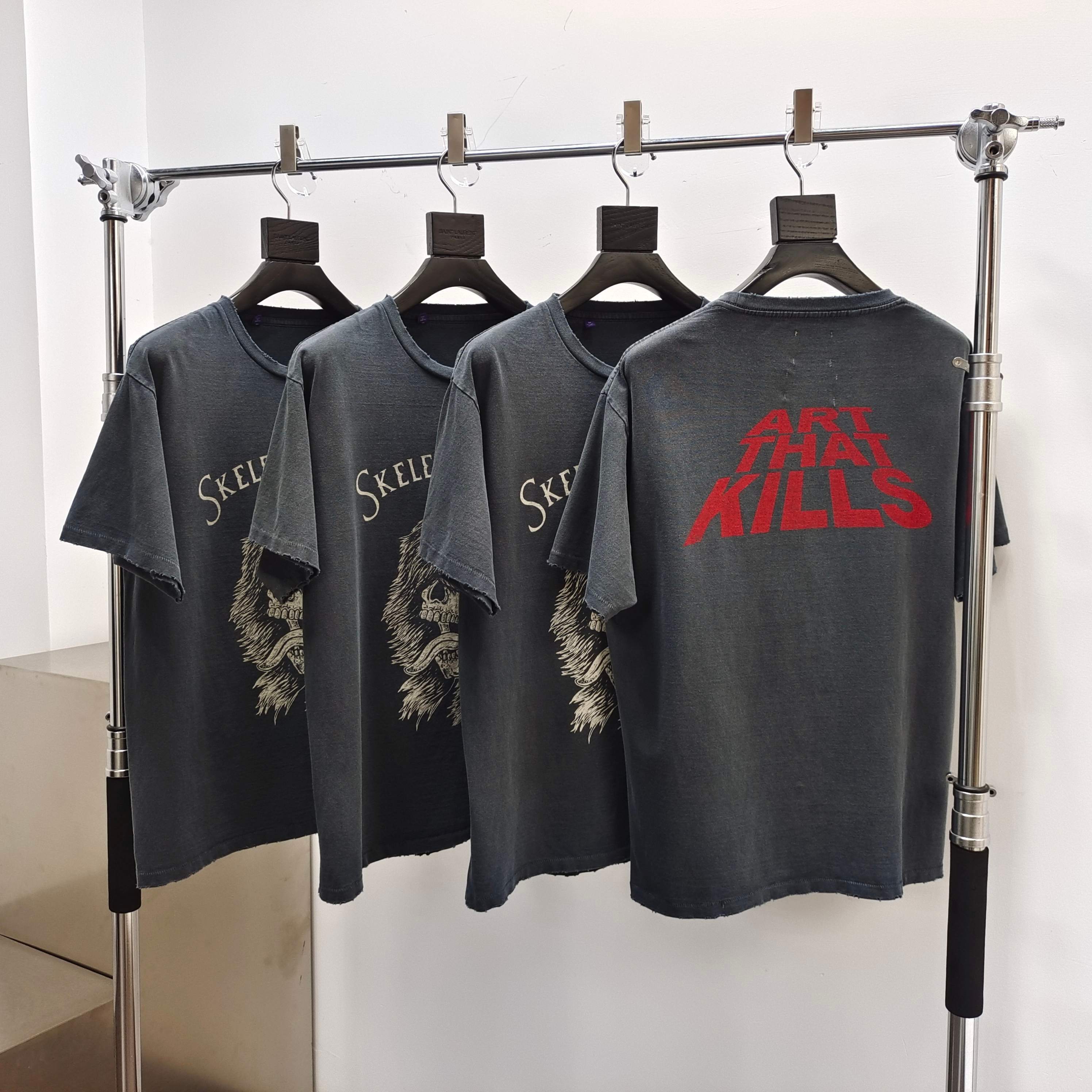 GD Skeleton Beach Tee Light Vintage Black #B4487