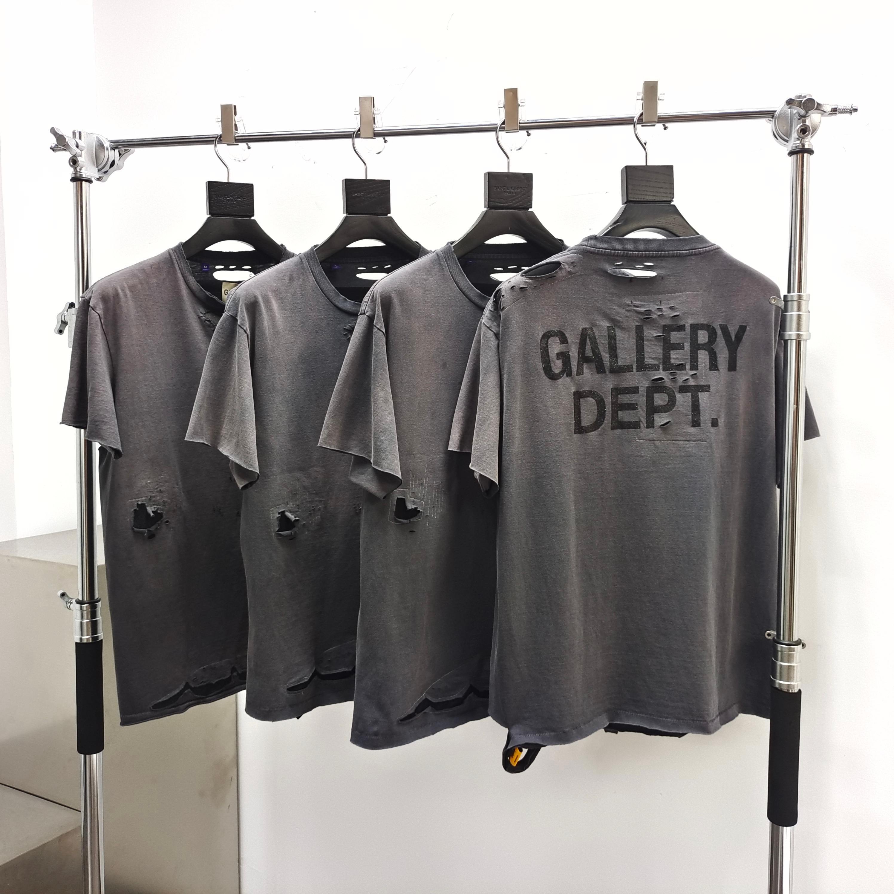 GD Rag Appliqued Tee / Distressed Patch Pocket Tee Washed Black #B4488