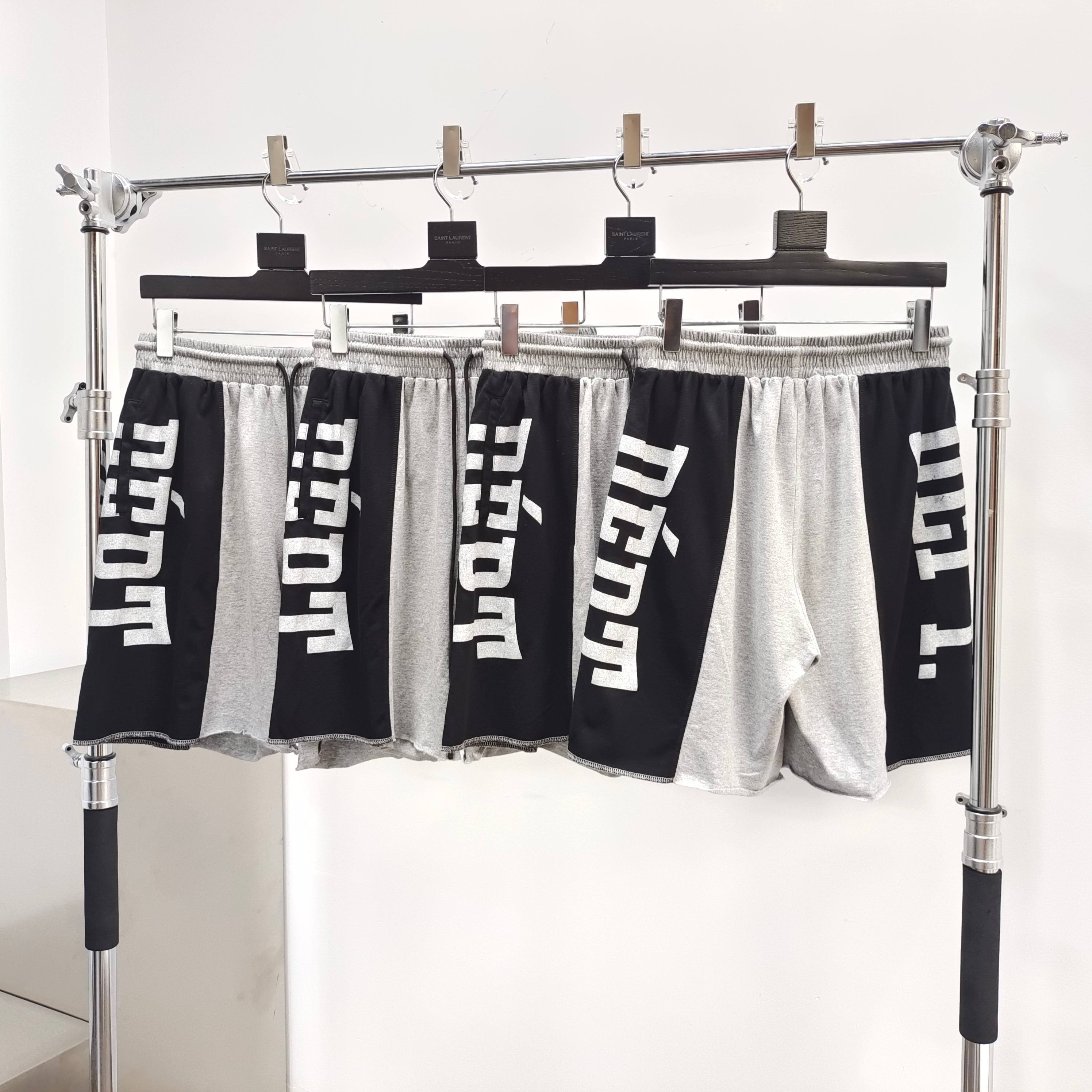 GD Grey & Black Dept. Logo Shorts #B4525