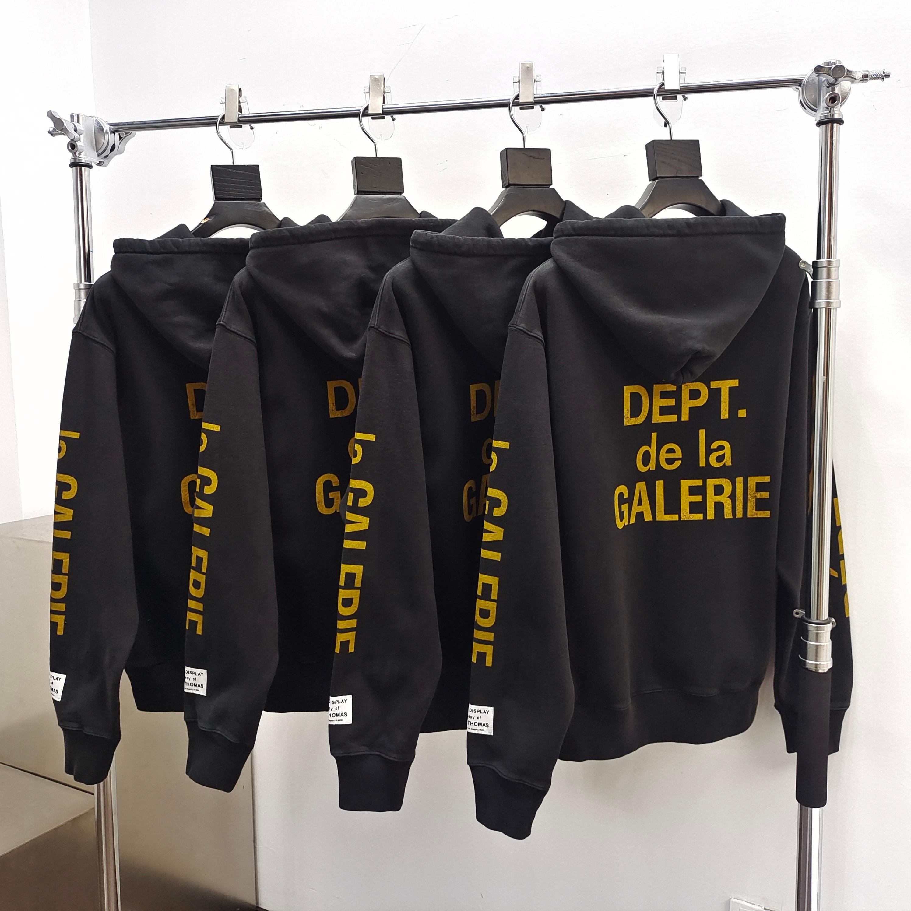 GD French Logo Hoodie Black / Yellow #B4360