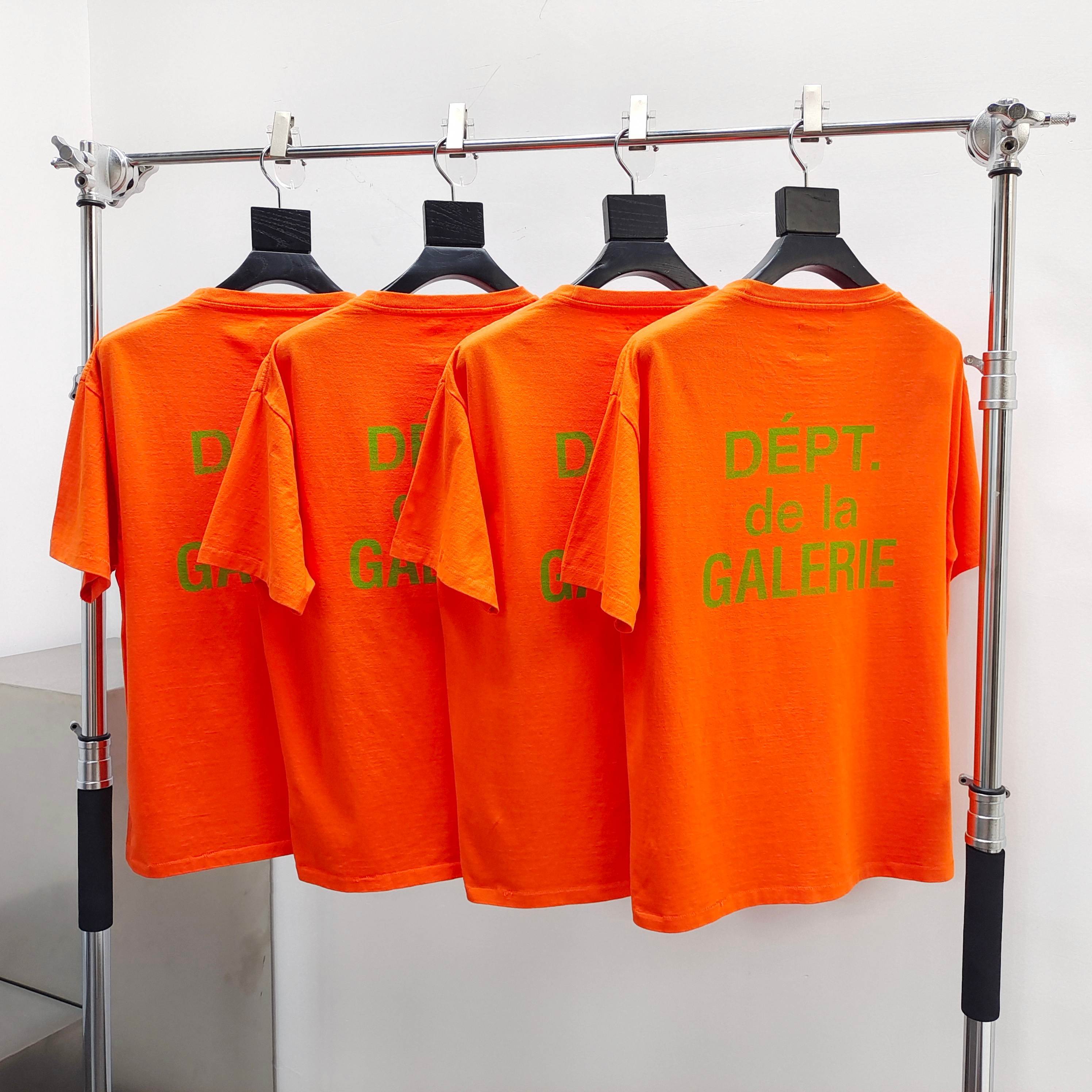GD French Logo Lux Tee / Dept De La Galerie Tee Orange #B4466
