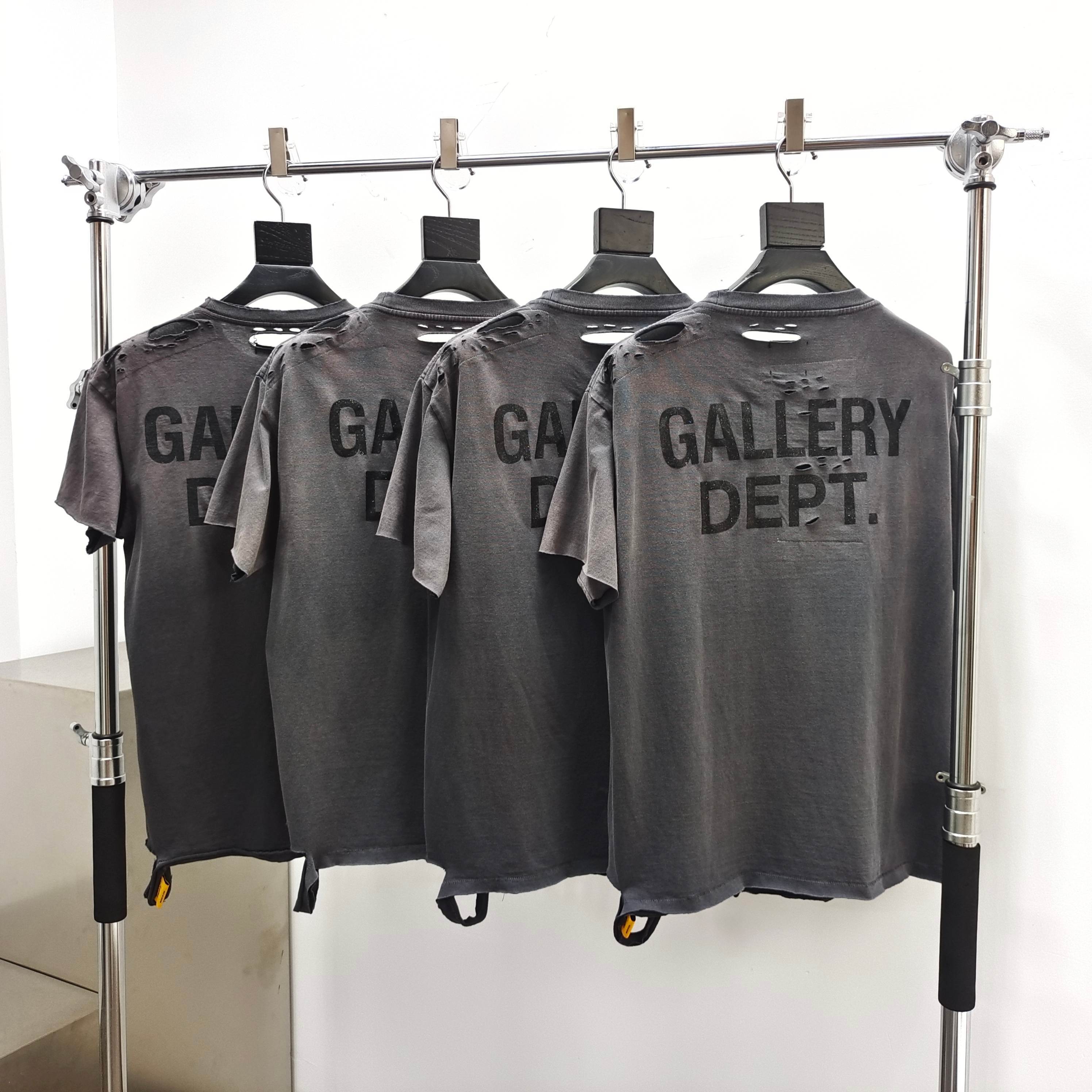 GD Rag Appliqued Tee / Distressed Patch Pocket Tee Washed Black #B4488