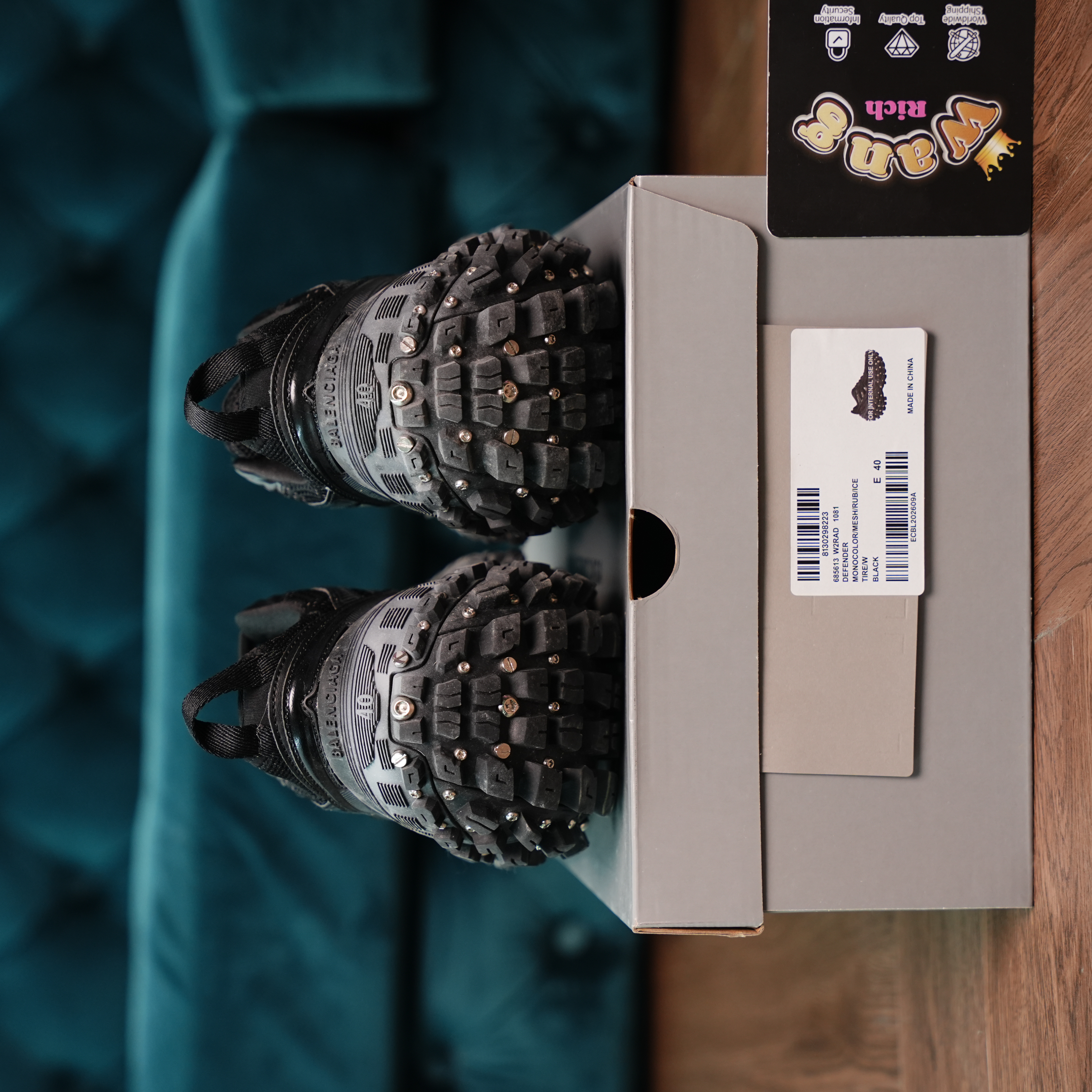 Balenciaga Defender Bouncer Black Sneakers | RichWang Kicks