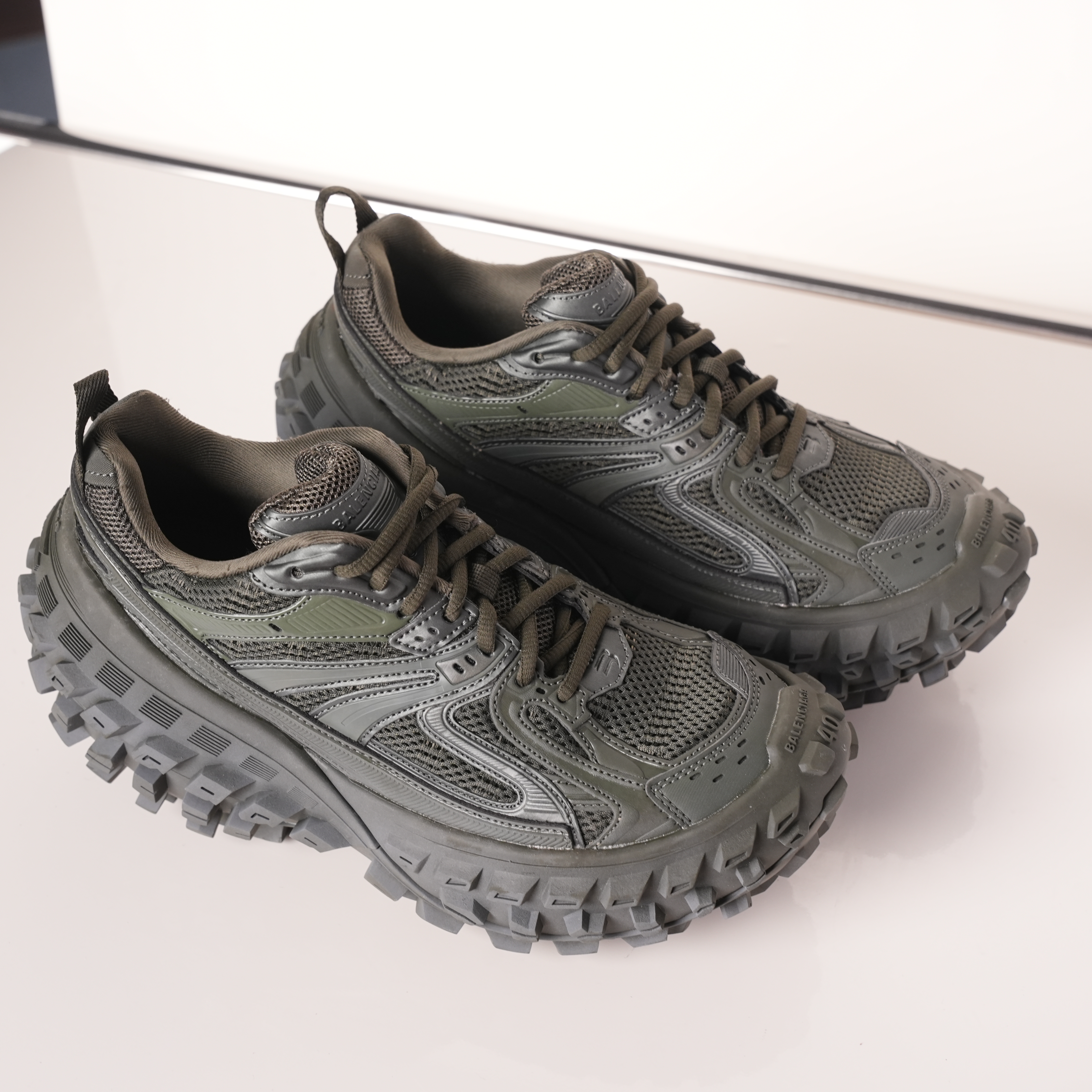 Balenciaga Defender Blackish Green Sneakers | RichWang Kicks