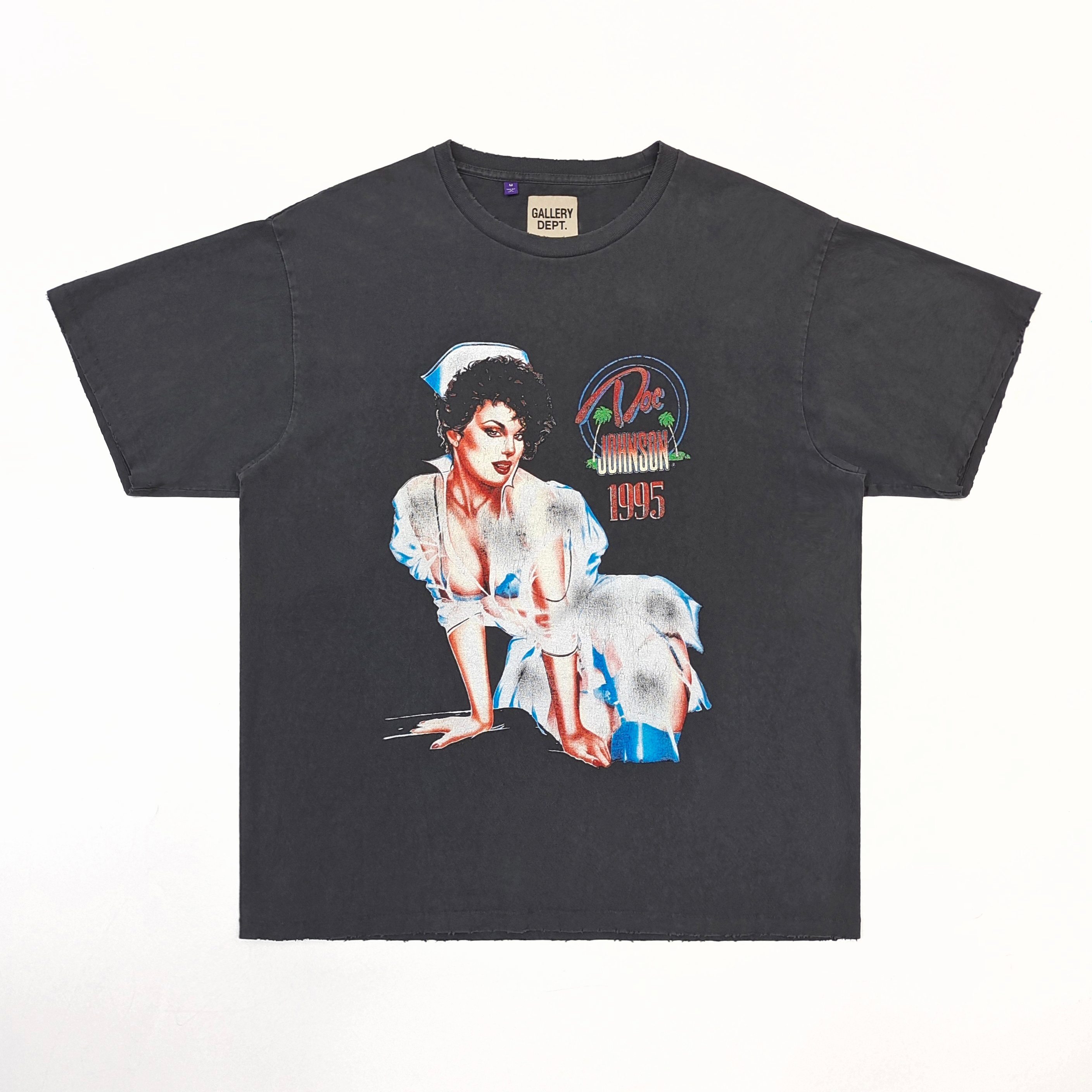 Gallery Dept. Nurse Graphic Tee Washed Black #B4522-GD