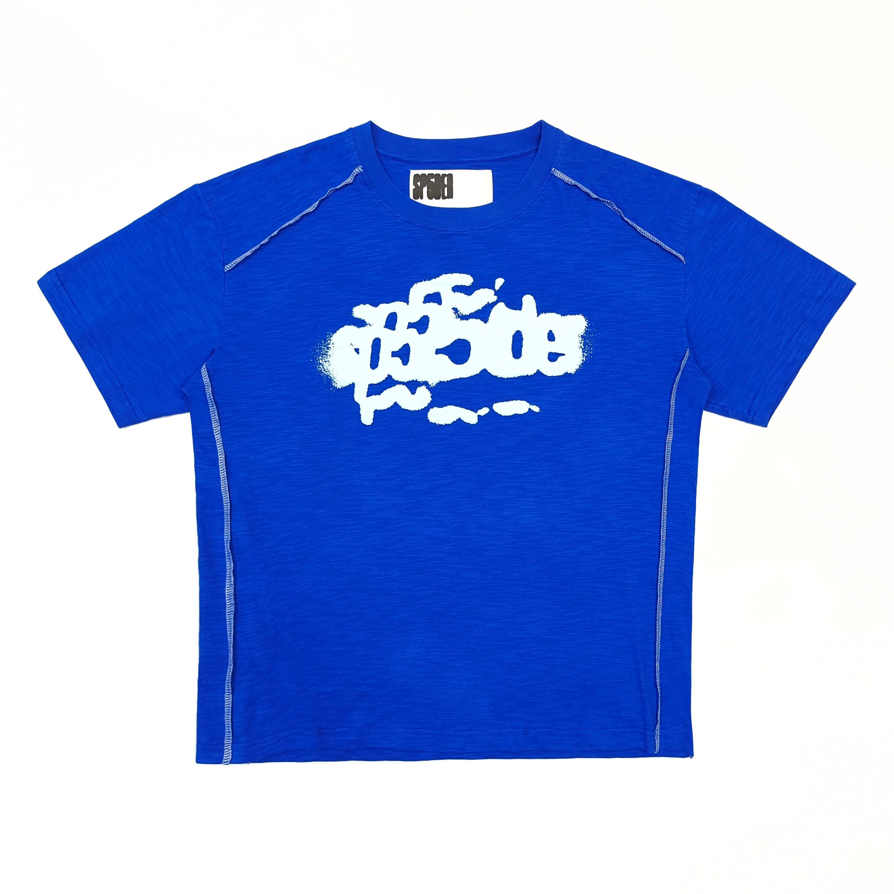 Sp5der Web Graphic Contrast Stitch Tee Royal Blue / White #B4578-SP