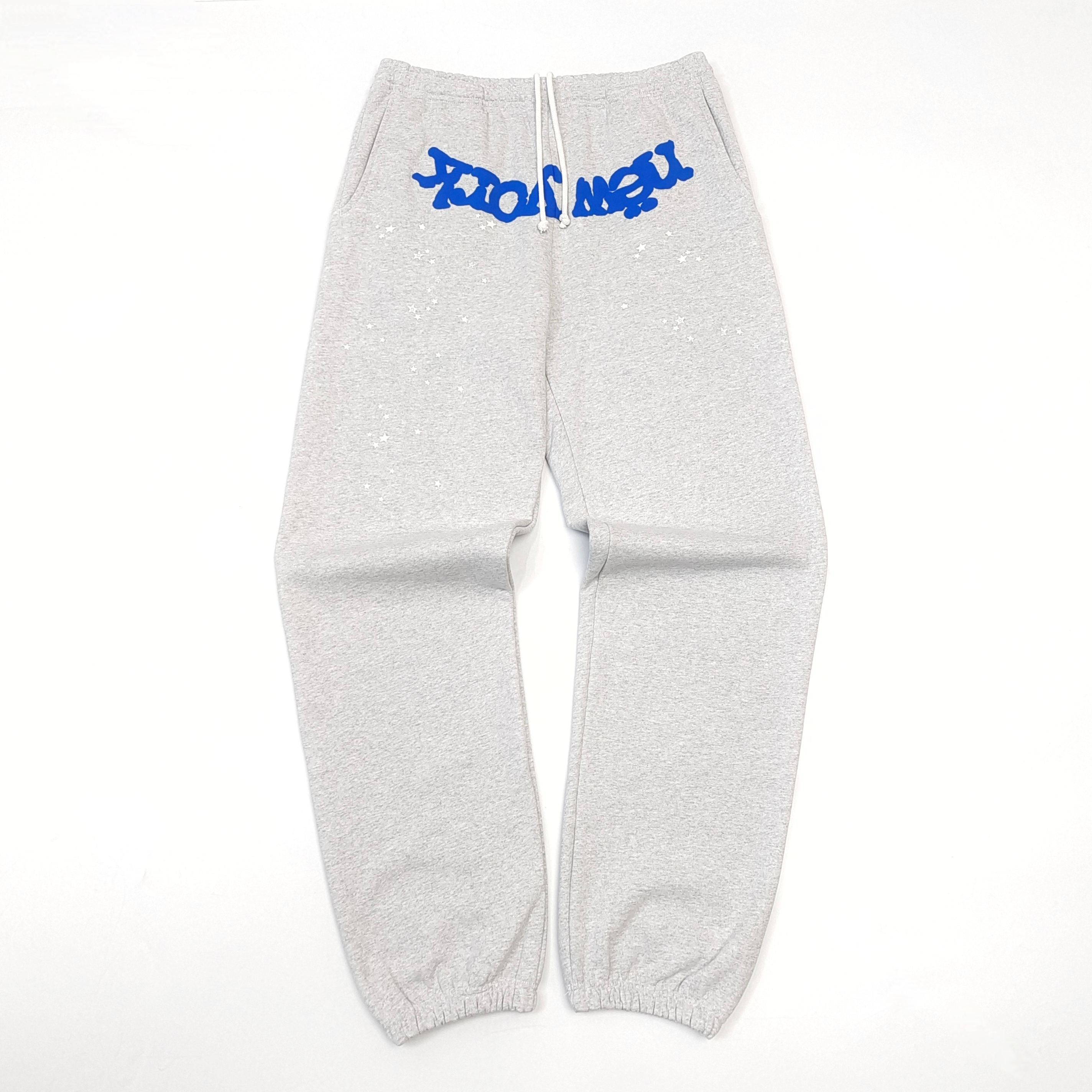 Sp5der OG Web V2 Home Sweatpant Heather Grey / Blue #B4590