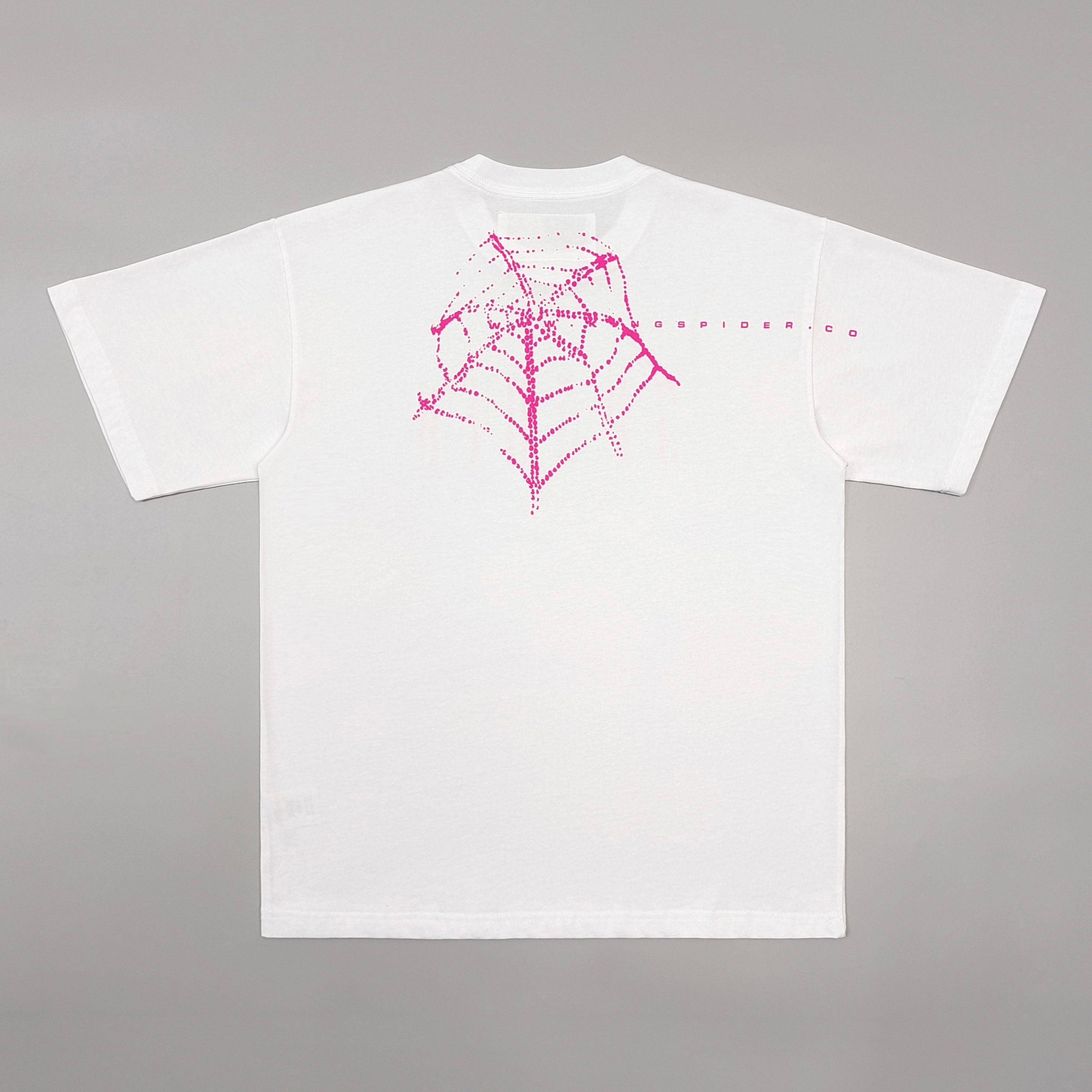 Sp5der Worldwide Web Graphic Tee White / Pink #B4582-SP