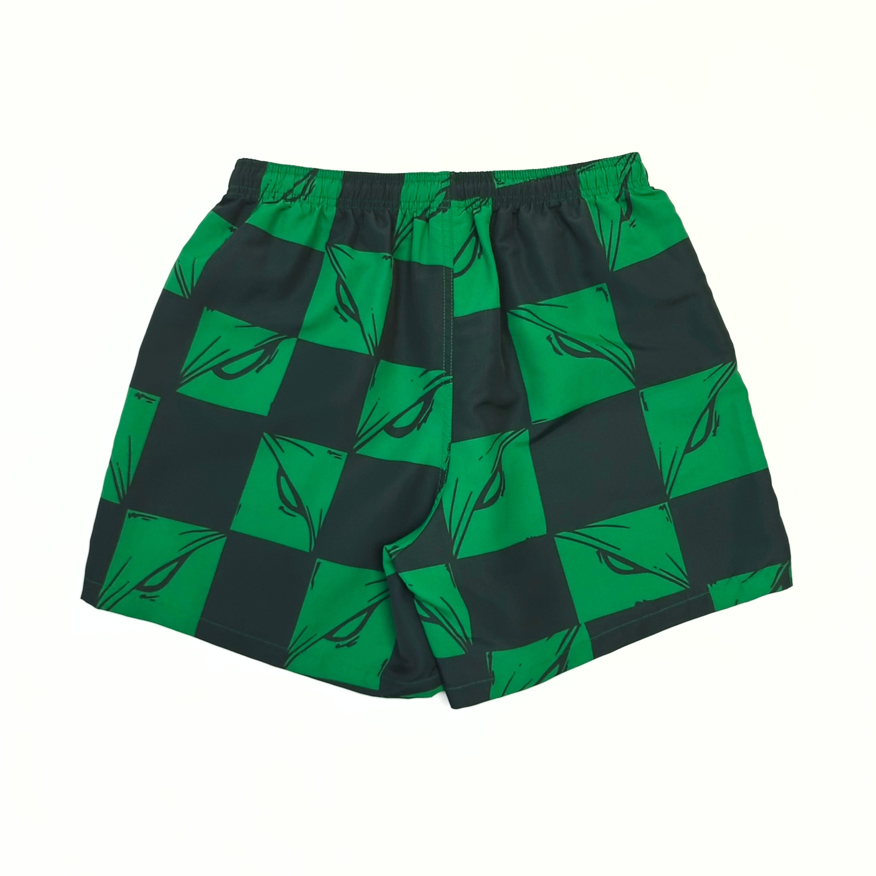 Anti Promo x Matty Boy 99 Eyes Checkered Nylon Shorts Green / Black #B4596-AP