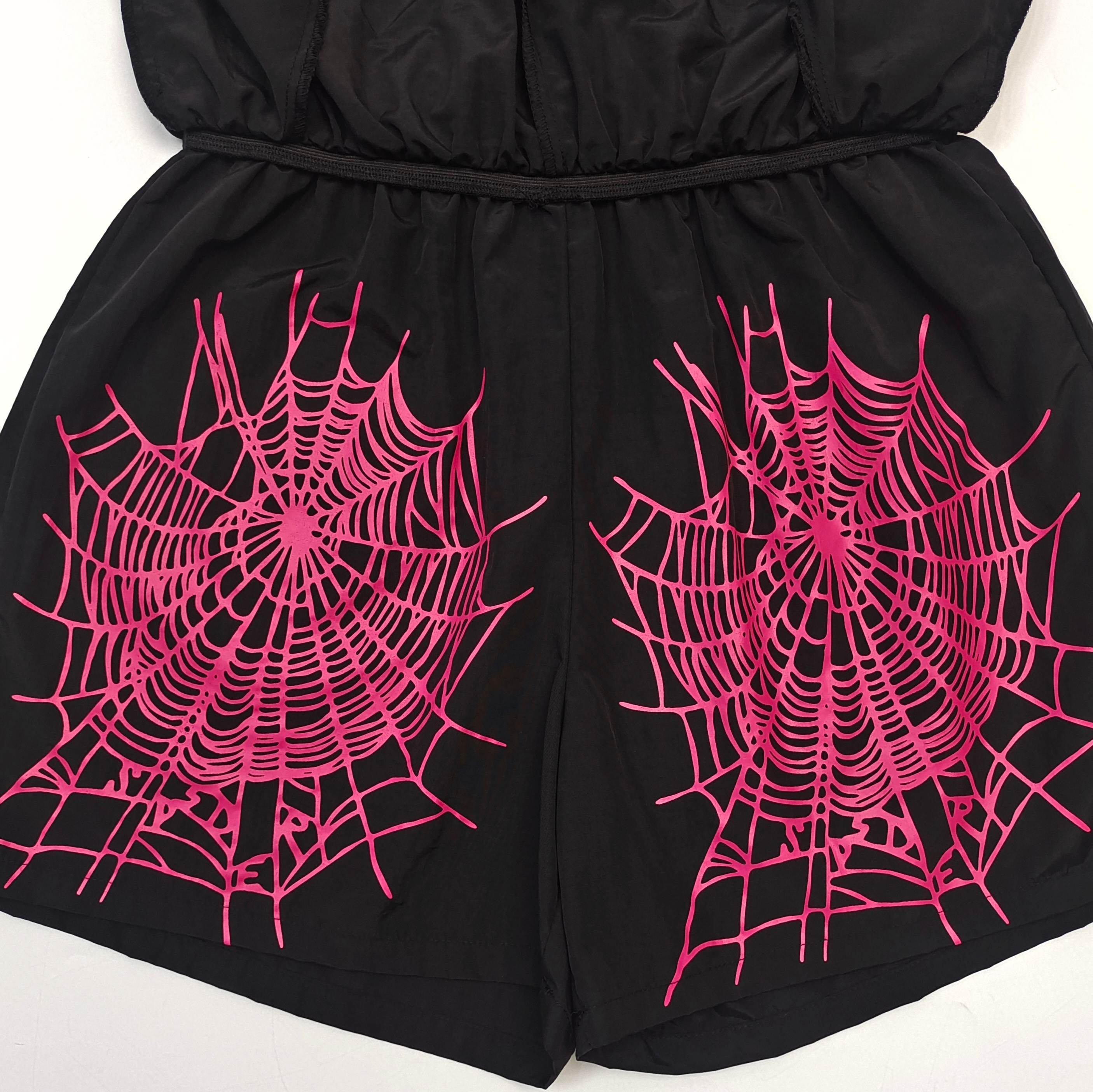 Sp5der OG Web Double Layer Short Black / Pink #B4543-SP