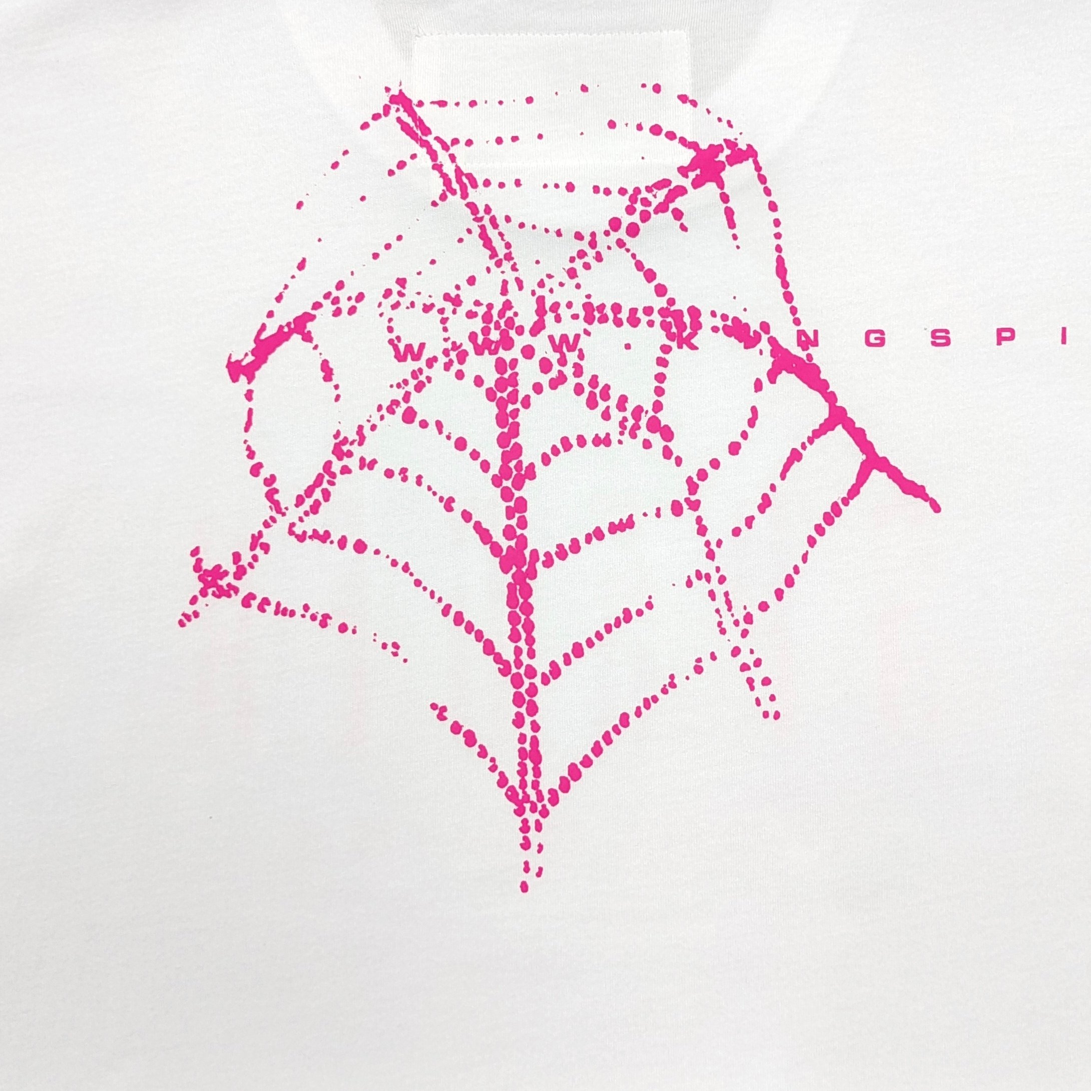 Sp5der Worldwide Web Graphic Tee White / Pink #B4582-SP