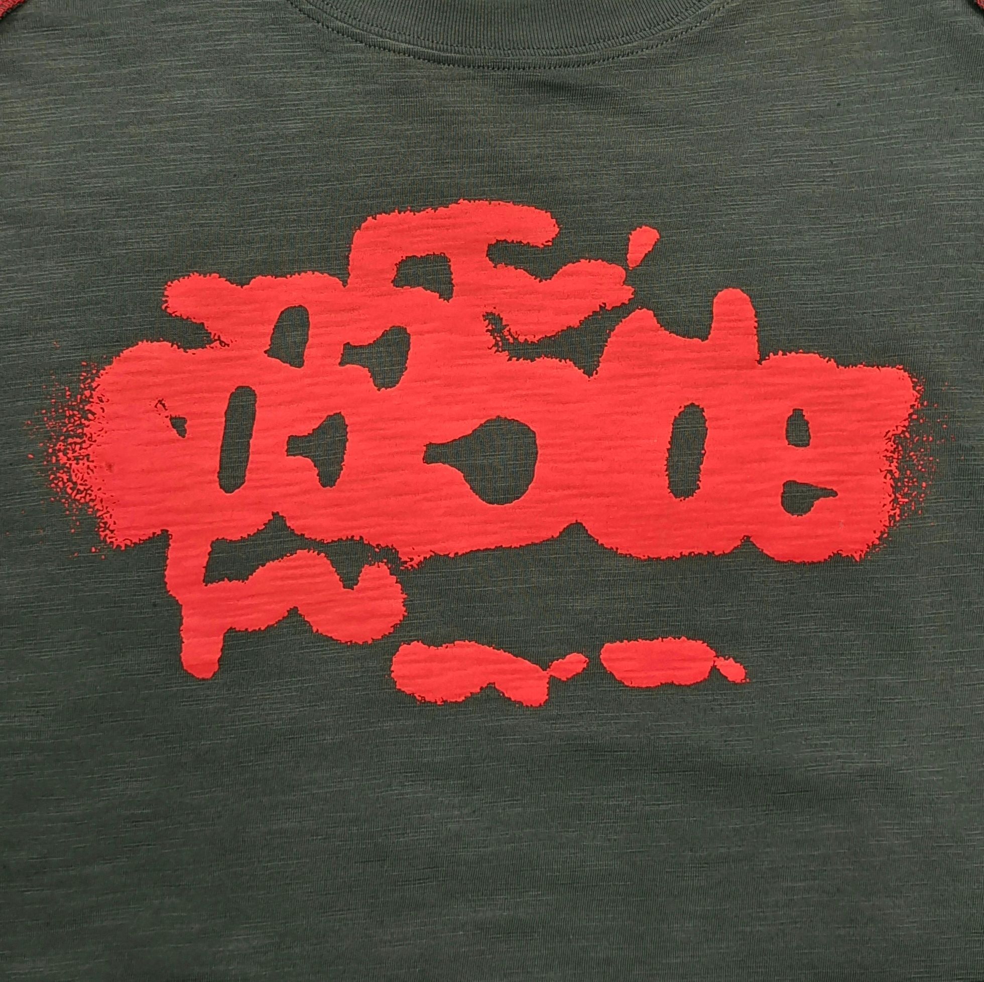 Sp5der Web Graphic Contrast Stitch Tee Washed Brown / Red #B4577-SP